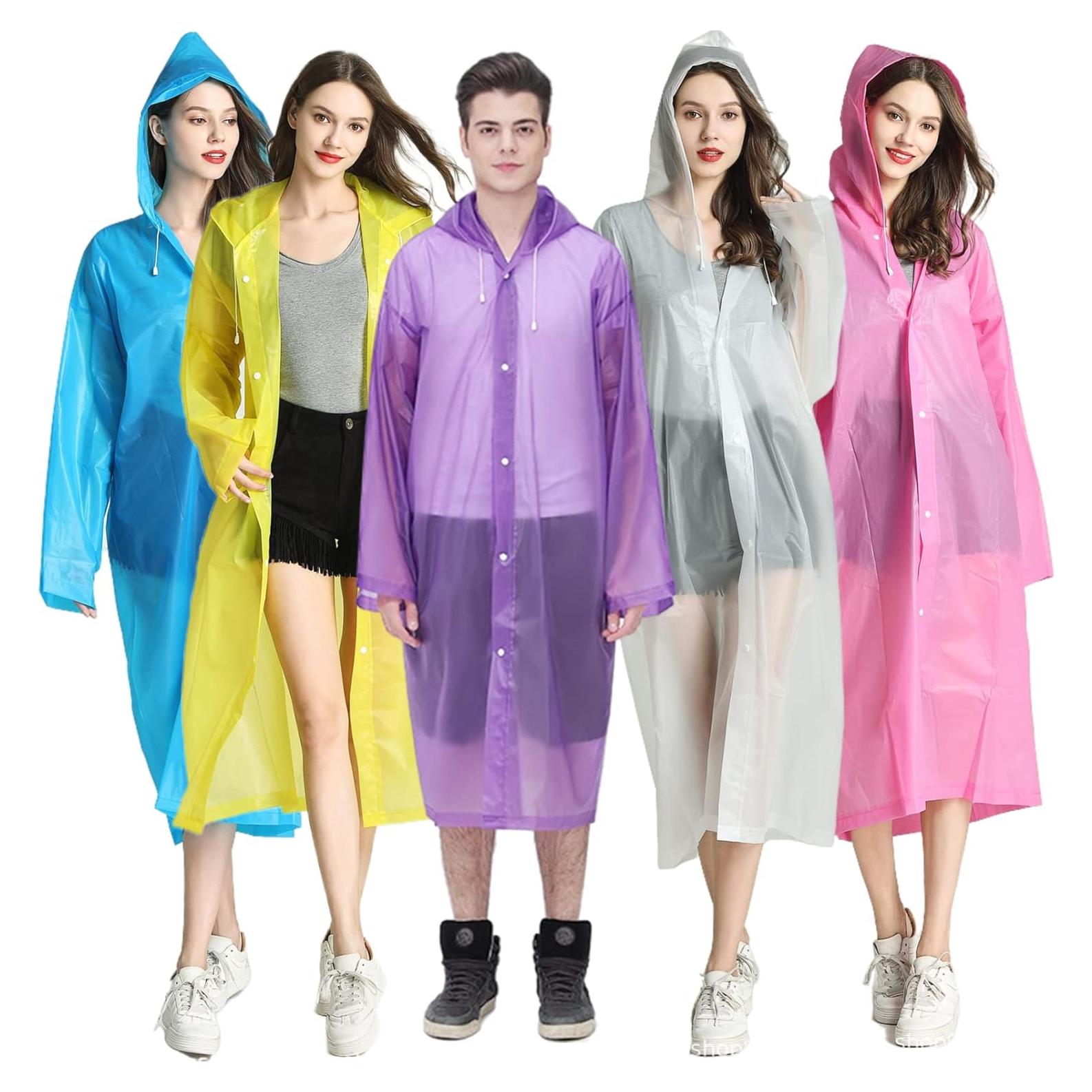 Ponchos de Lluvia Reutilizables YunLovXee para Adultos - 2 Piezas