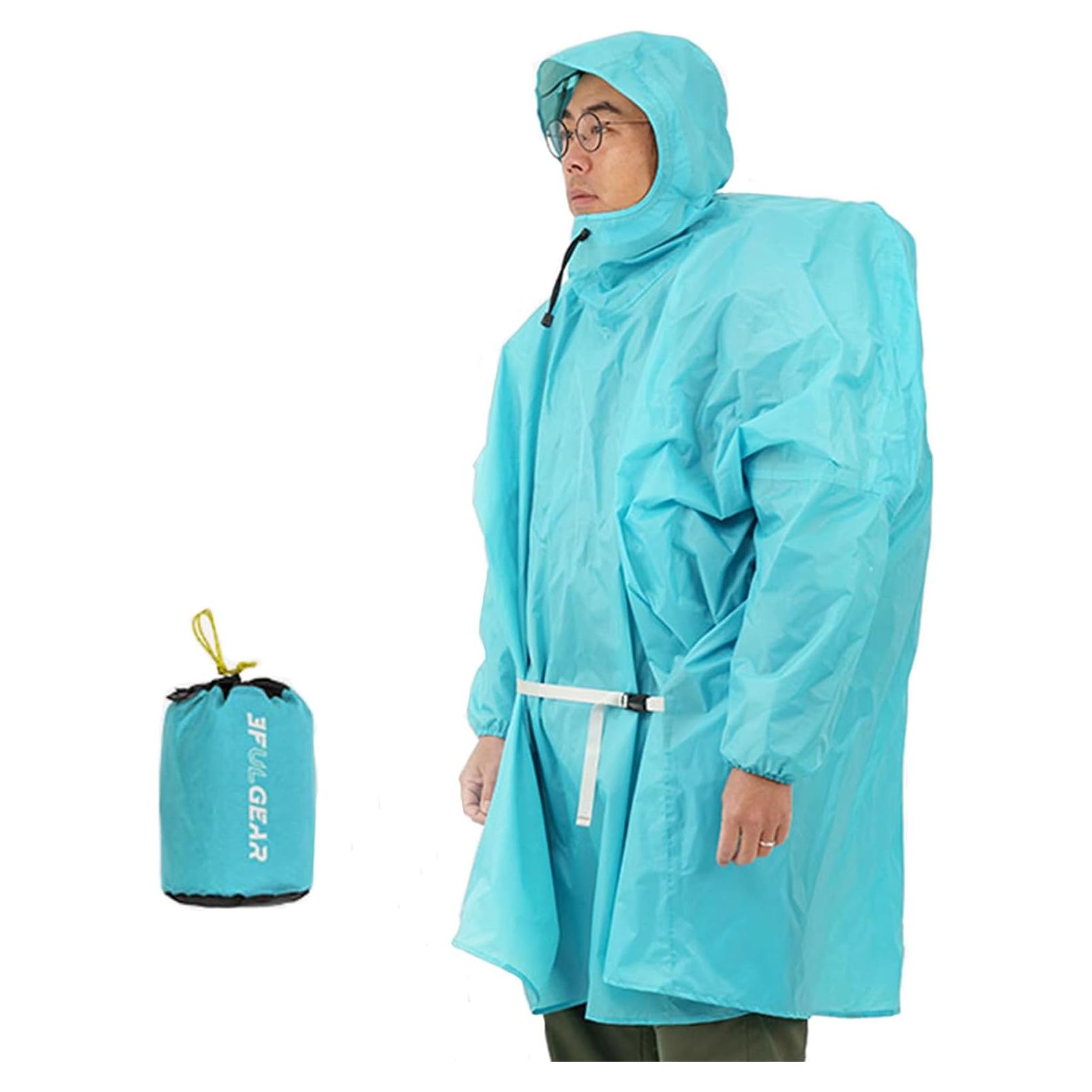 Poncho de Lluvia 3FULGEAR para Adultos, Impermeable y Ligero