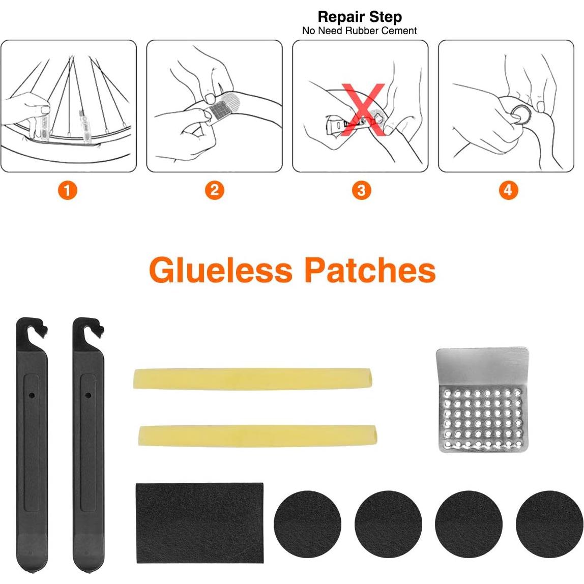 Kit de Reparación de Bicicleta XCH Robots con Bomba y Parches