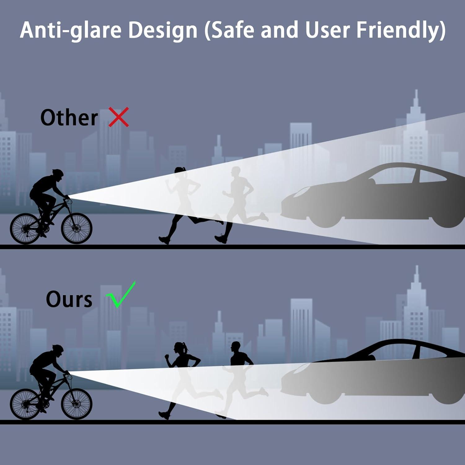 Faro LED Recargable Suruid 1800 Lúmenes Impermeable para Bicicleta