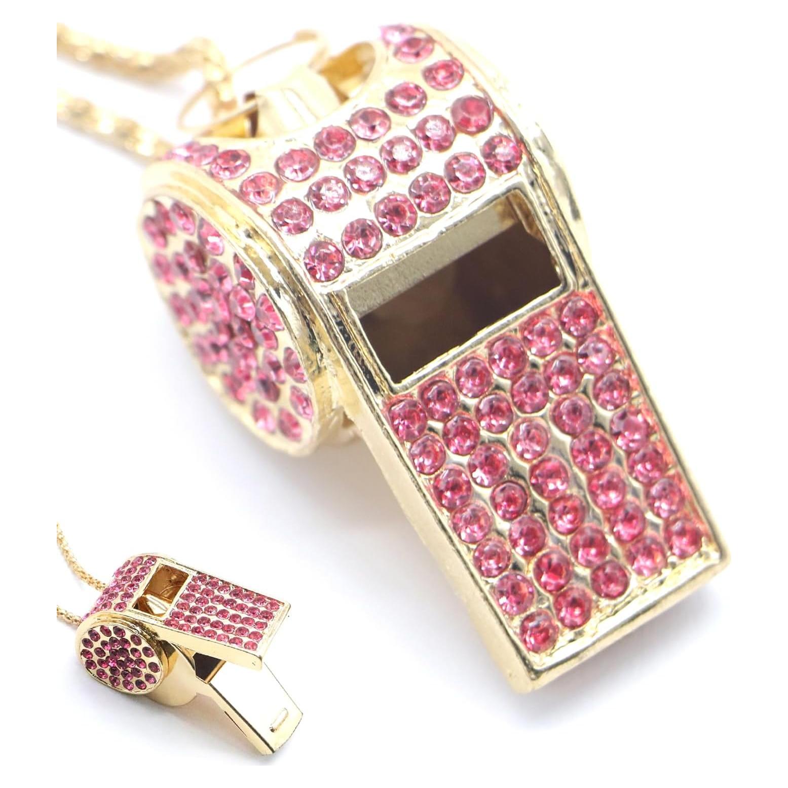 Silbato de Metal con Cristales UnisonPet Rosa 30cm