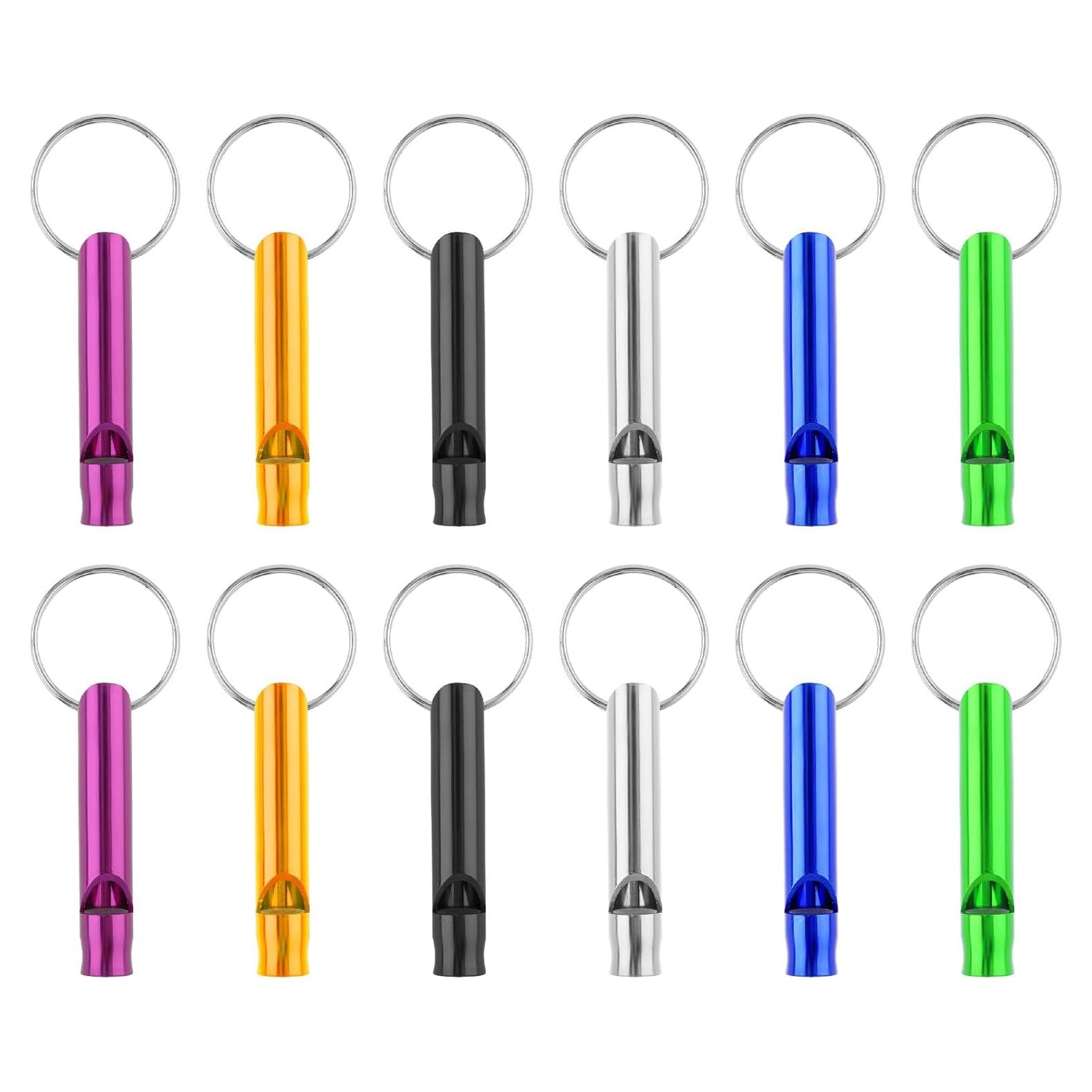 12 Silbatos de Seguridad de Aluminio Mabor para Emergencias