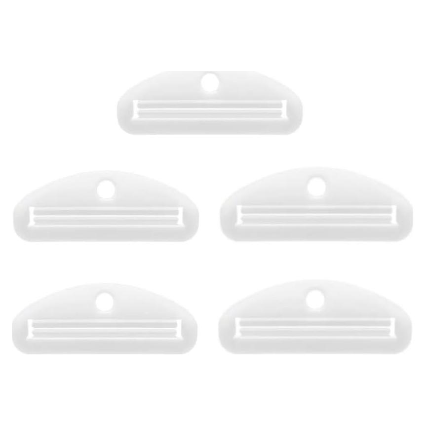 5 Exprimidores de Pasta de Dientes WLSuDHoncc, Plástico Blanco