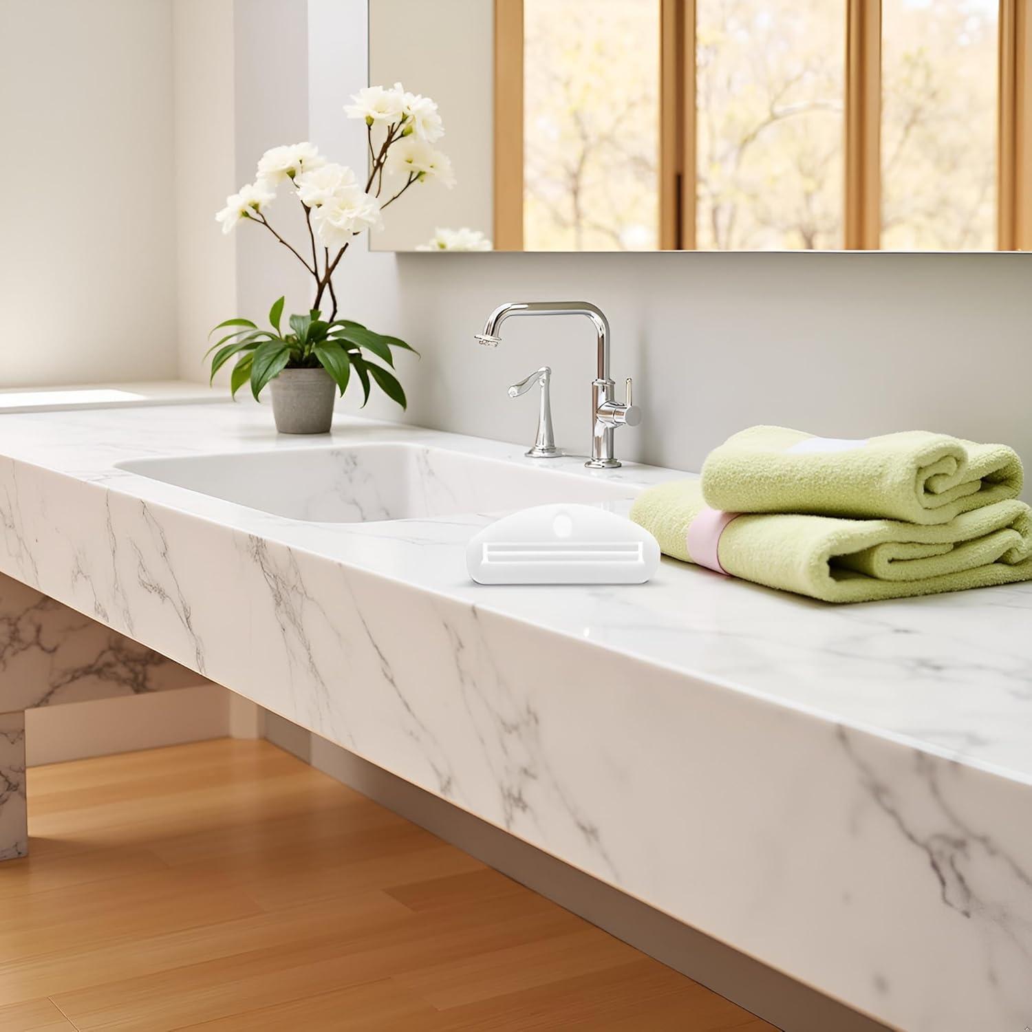 5 Exprimidores de Pasta de Dientes WLSuDHoncc, Plástico Blanco