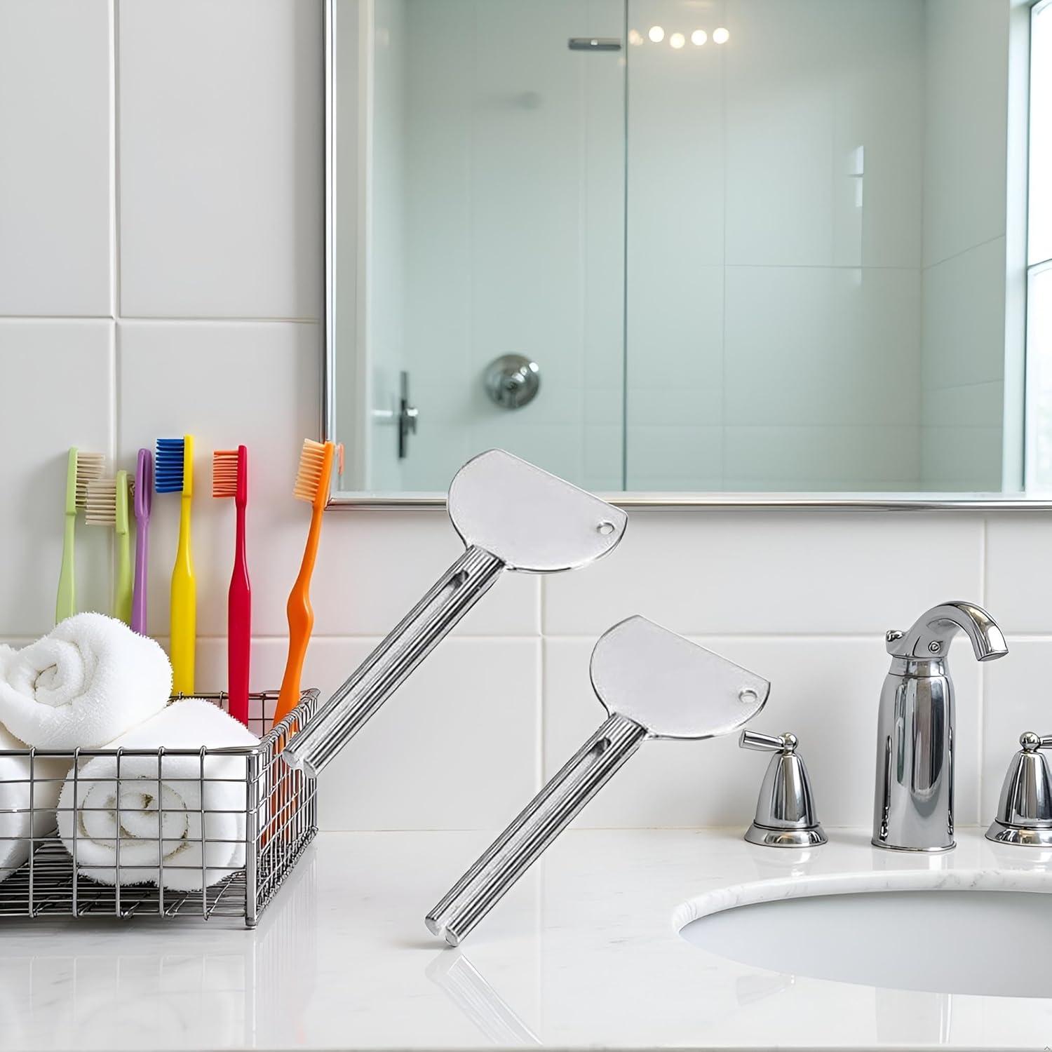 Juego de 2 Llaves de Acero Inoxidable para Exprimir Tubos