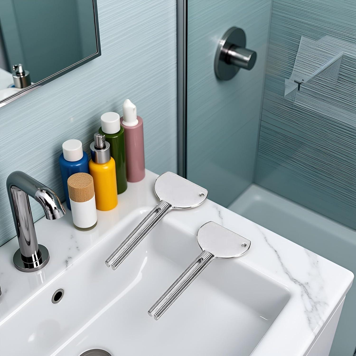 Juego de 2 Llaves de Acero Inoxidable para Exprimir Tubos