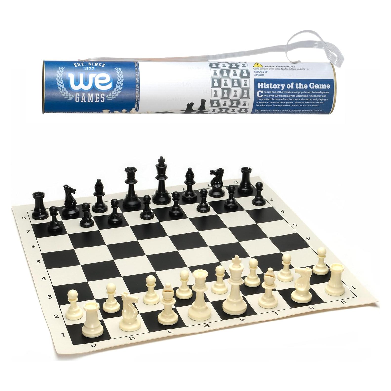 Conjunto de Ajedrez WE Games 43 cm Piezas 7.8 cm Portátil