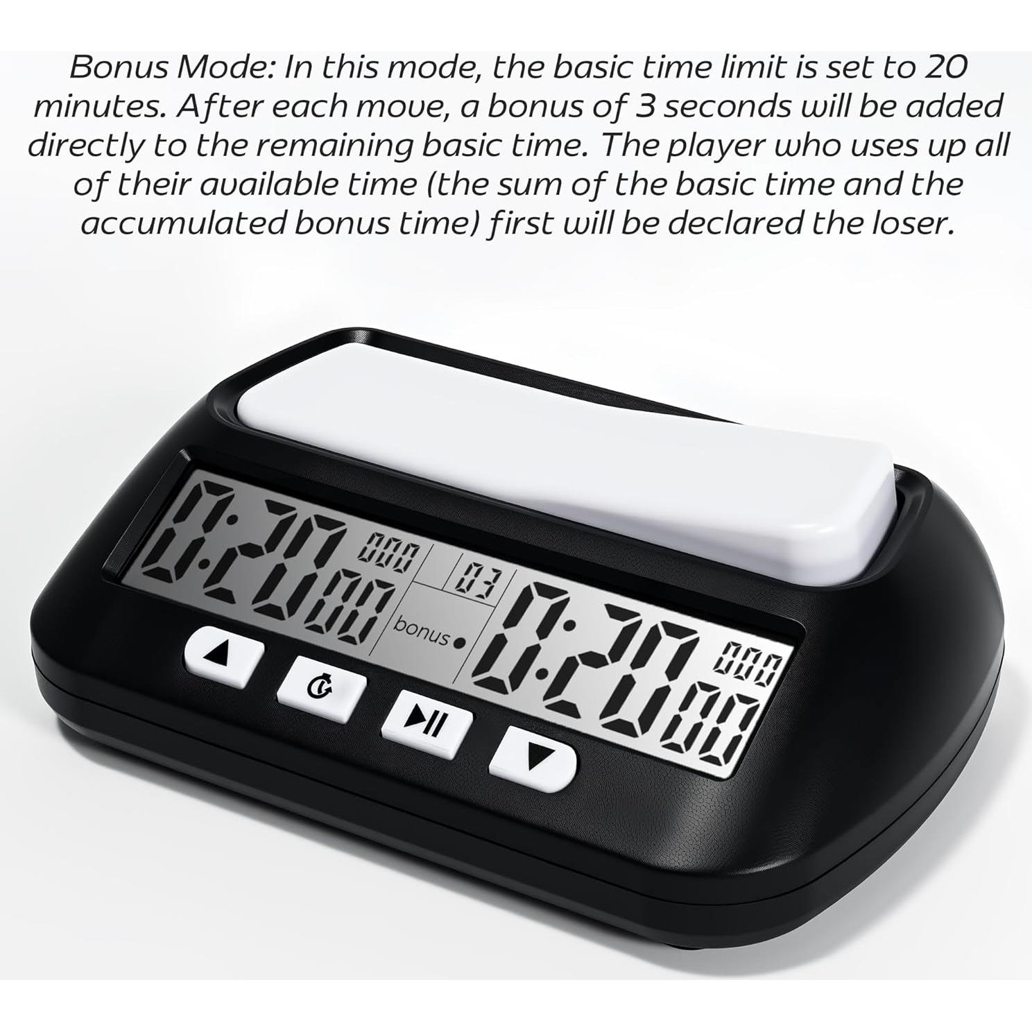 Reloj de Ajedrez Digital WQV RXZER40 Portátil Multifuncional