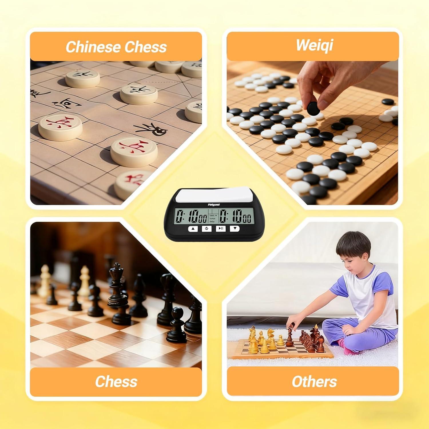 Temporizador Digital de Ajedrez Feiyasi con 4 Modos y Pilas AA