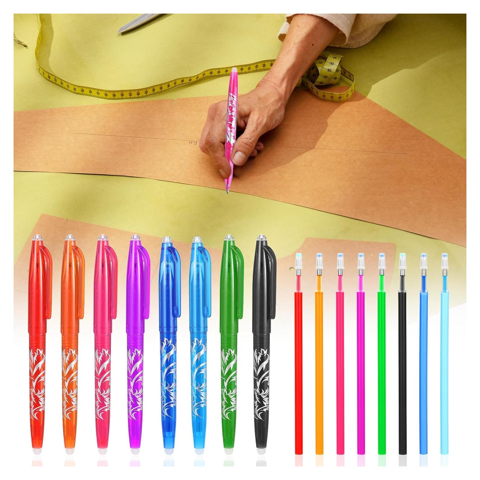 8 Bolígrafos Borrables por Calor para Tela Hpmjz - Precisión