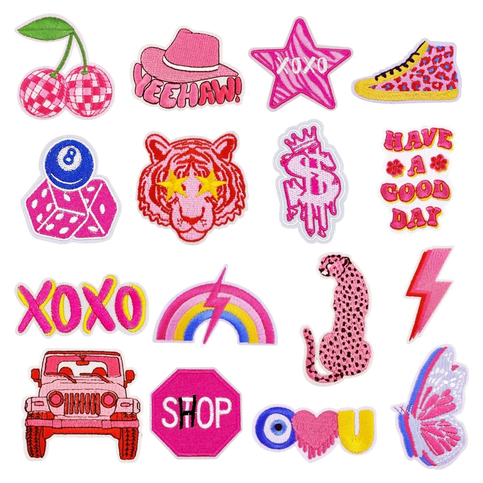 Kit 16 Parches Termoadhesivos Bordados Attuslla para Ropa