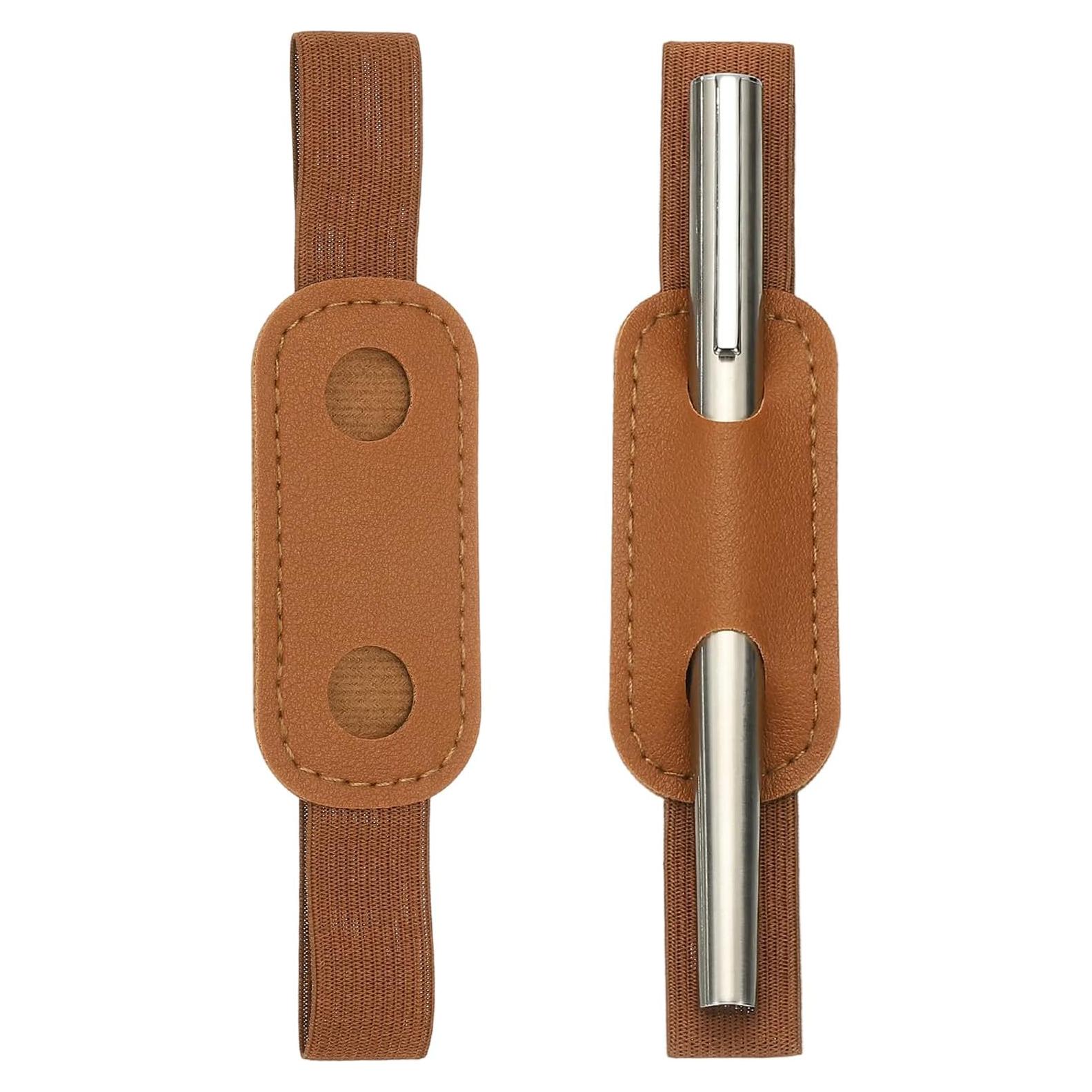 Soporte Ajustable para Lápiz PATIKIL - Cuero PU Marrón (2 Pcs)