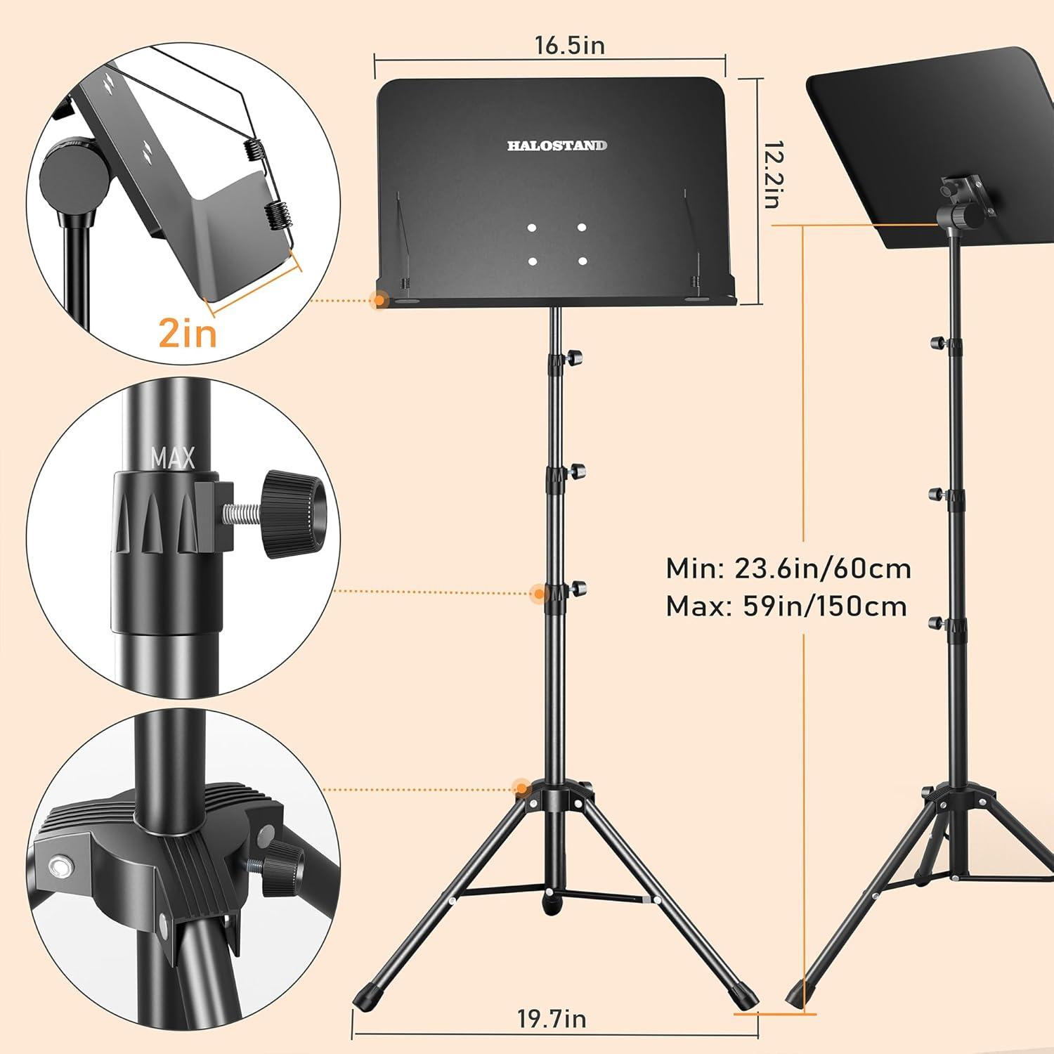 Soporte de Partituras 5 en 1 Halostand Ajustable 60-150 cm