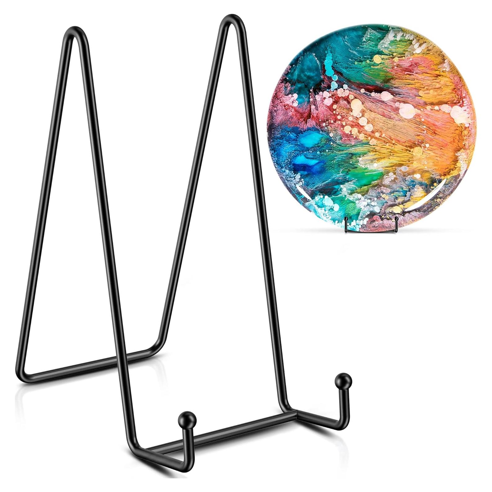 Soportes para Platos TR-LIFE 20 cm, Metal Negro, 2 Piezas