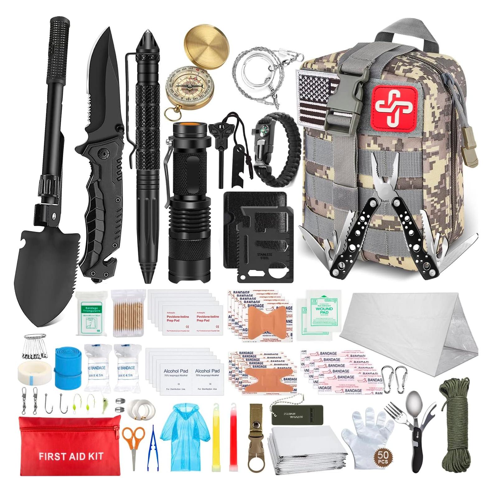 Kit de Supervivencia Taimasi 238 Piezas con Primeros Auxilios