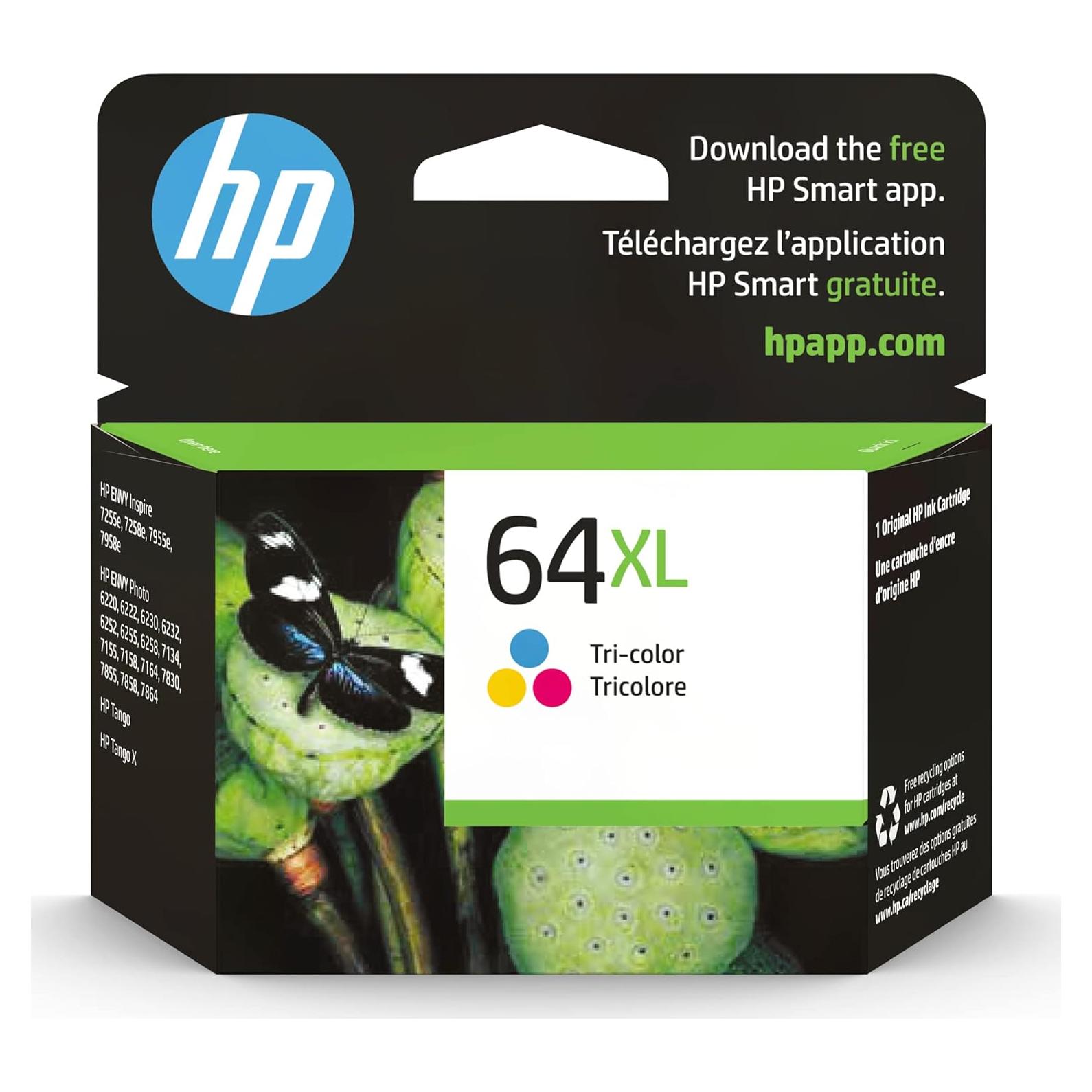Cartucho de tinta tricolor HP 64XL para impresoras HP - 415 páginas