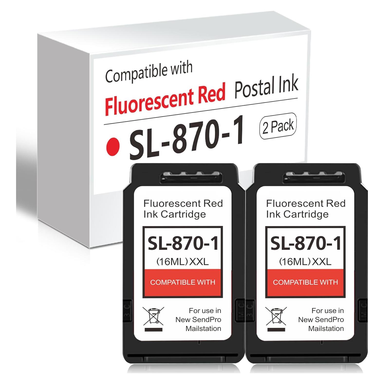 Cartucho de Tinta Rojo SL-870-1 XXL 18ML Compatible Pitney Bowes