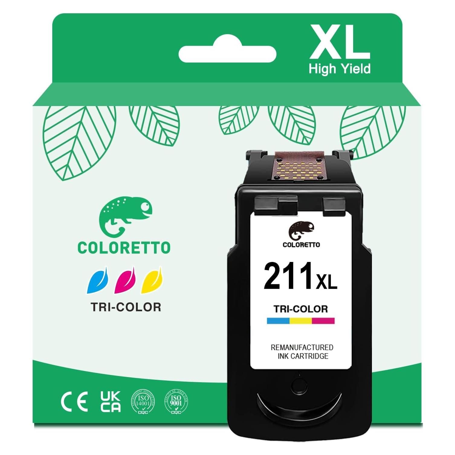 Cartucho de Tinta Color COLORETTO 211XL para Canon