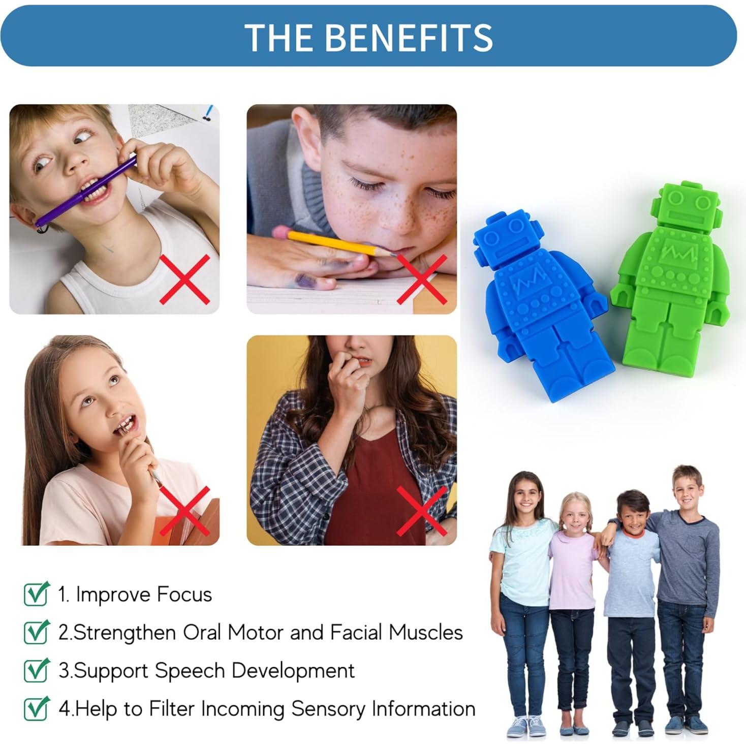 Toppers de Lápiz Sensoriales Kalovin - 5 Piezas de Silicona