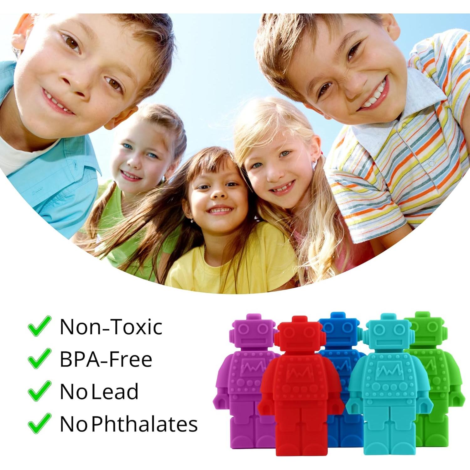 Toppers de Lápiz Sensoriales Kalovin - 5 Piezas de Silicona