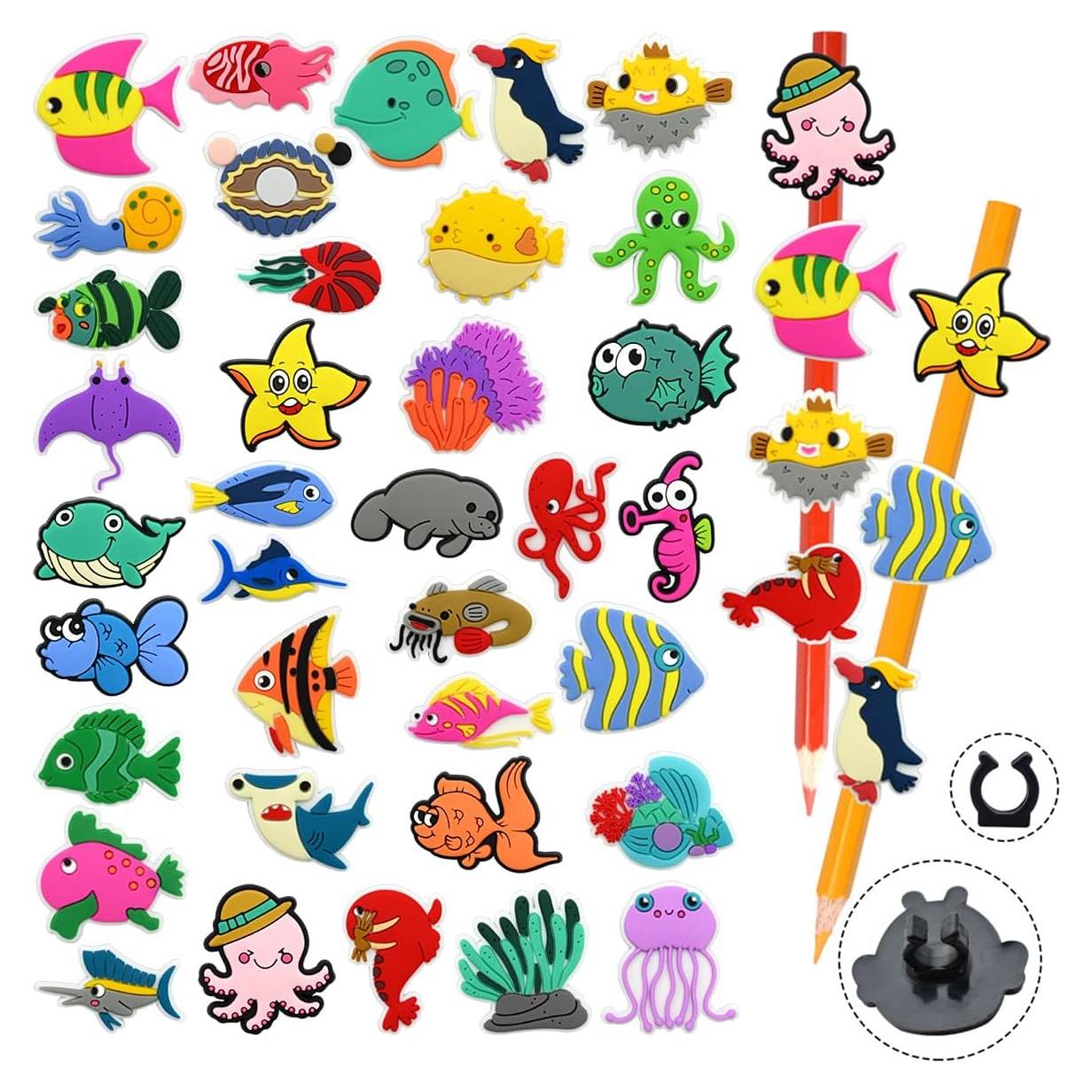 Toppers de Lápiz de Animales Marinos Kleeblatt - 50 Piezas