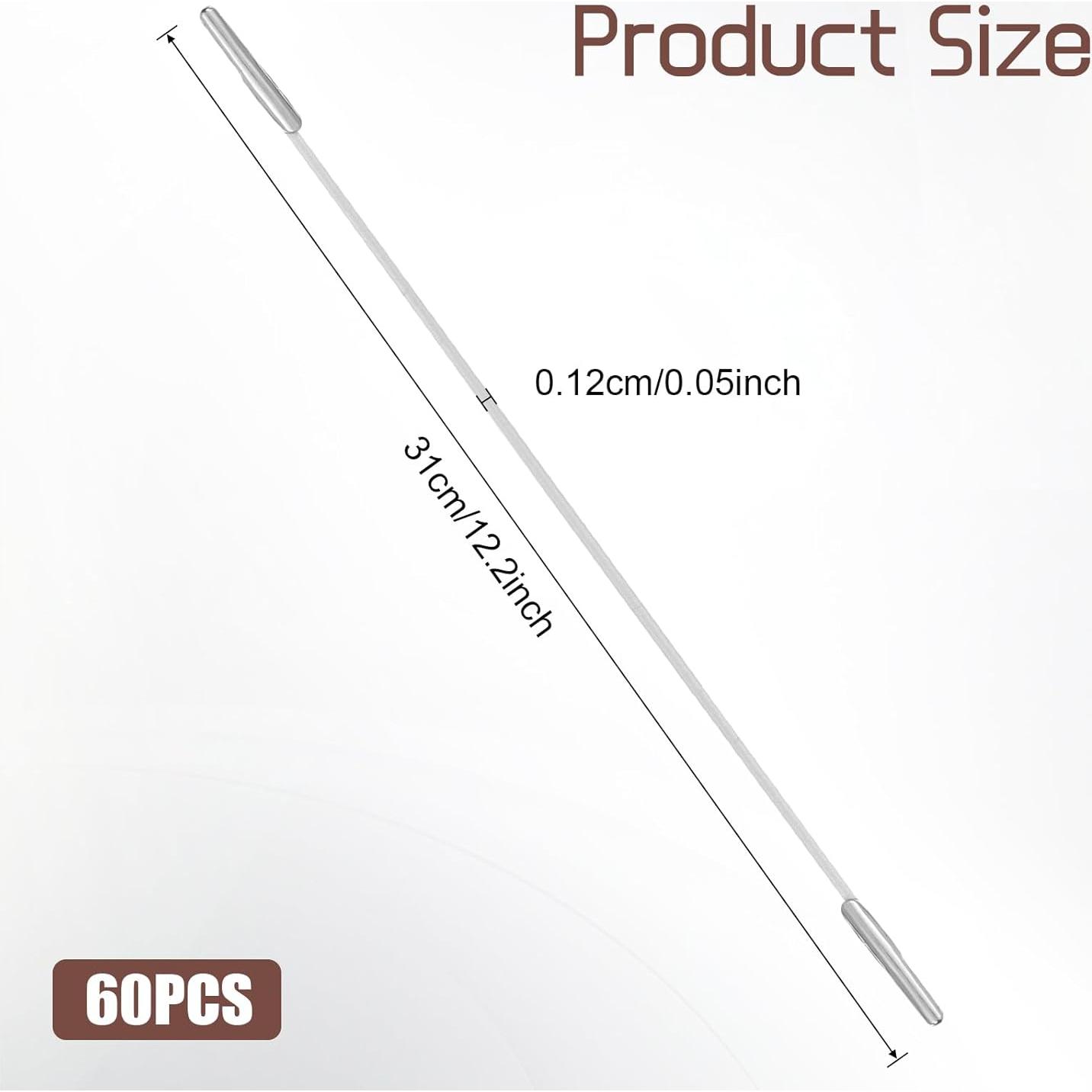 60 Cuerdas Elásticas con Punta de Metal Gsbnjuy 31x0.12 cm