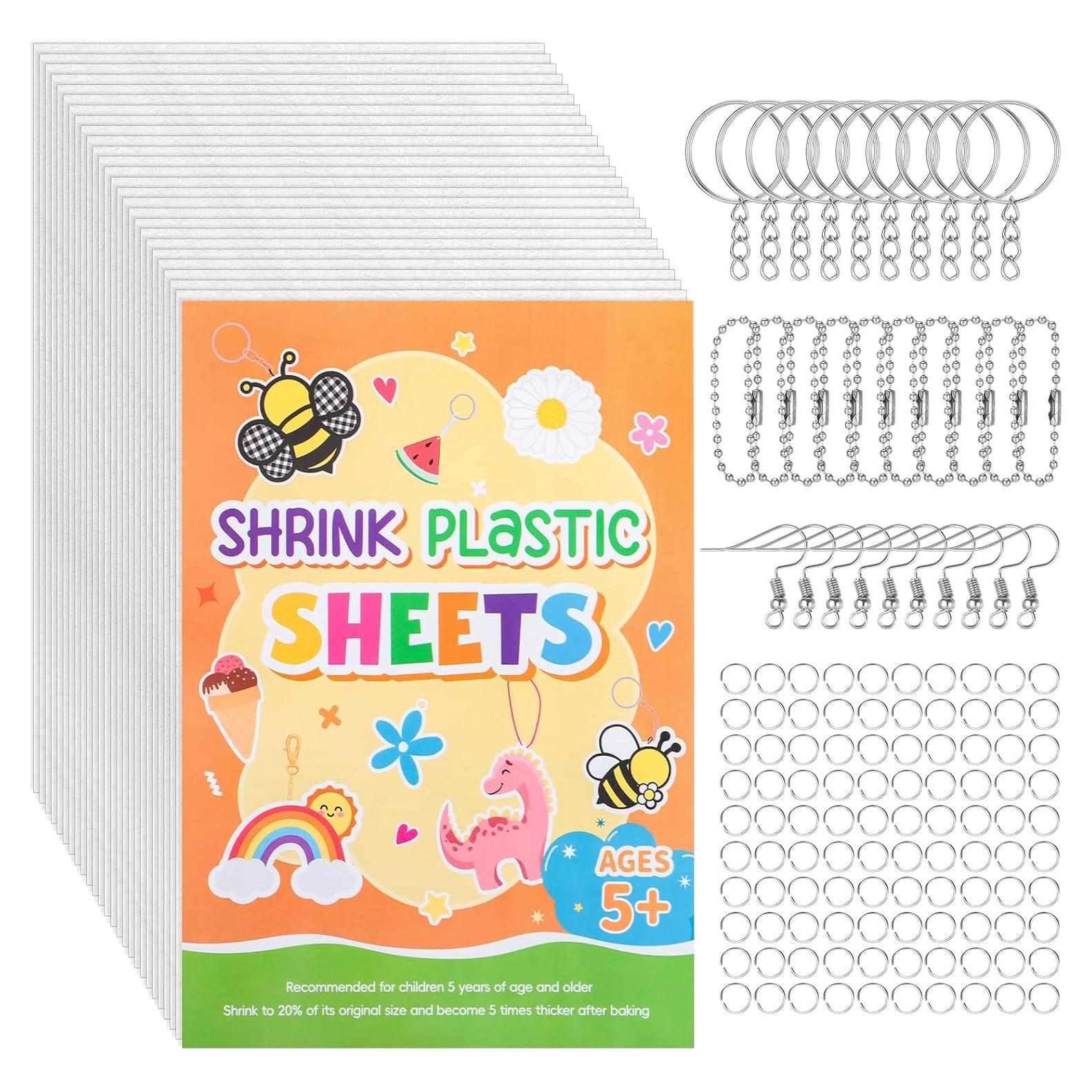 Kit de Hojas de Plástico Retráctil Prudiut 155 Pcs DIY Manualidades