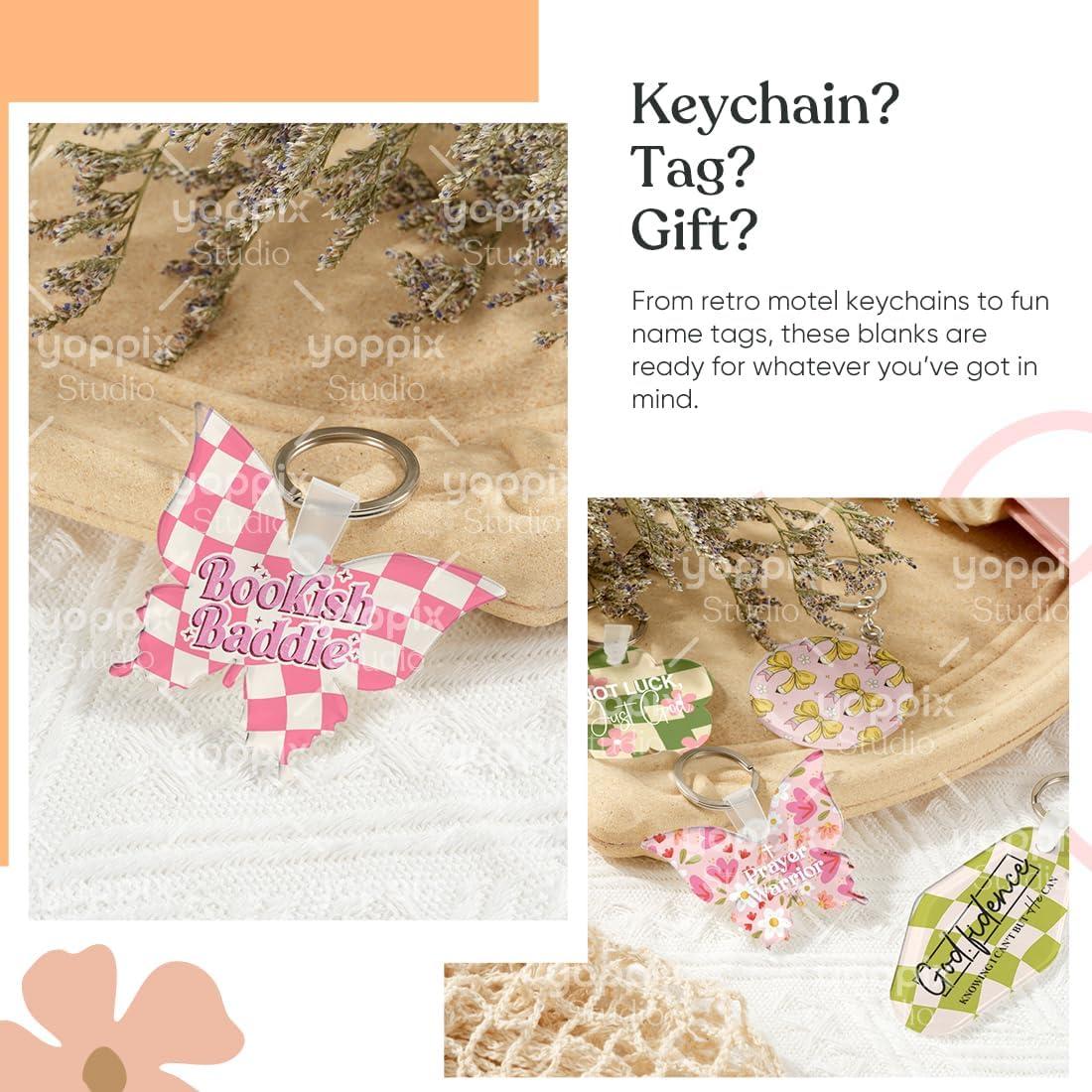 Plantillas de Acrílico YOPPIX 60 Pcs para Sublimación Mariposa