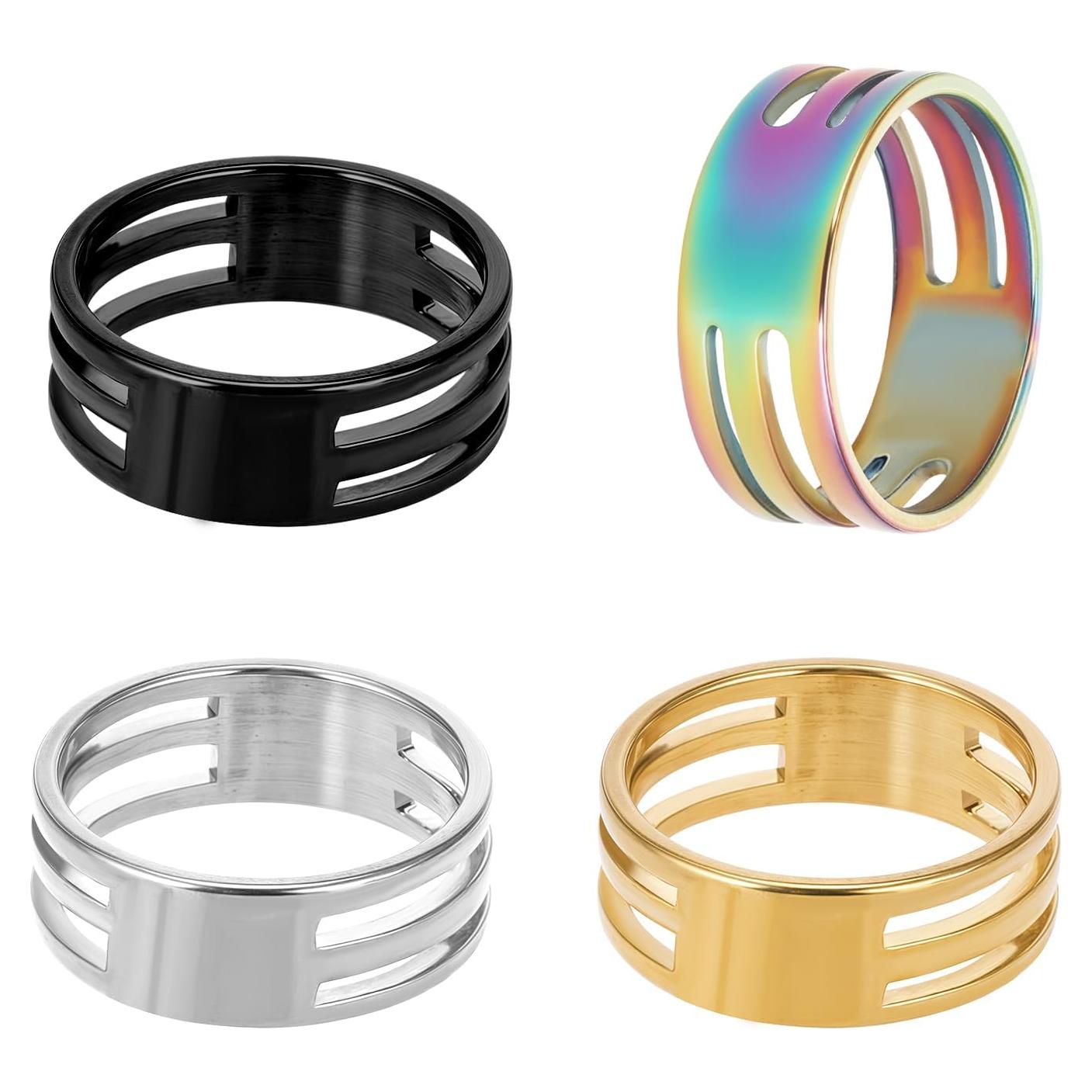 4 Piezas Abridor de Anillos de Salto Tweruna Metal Multicolor