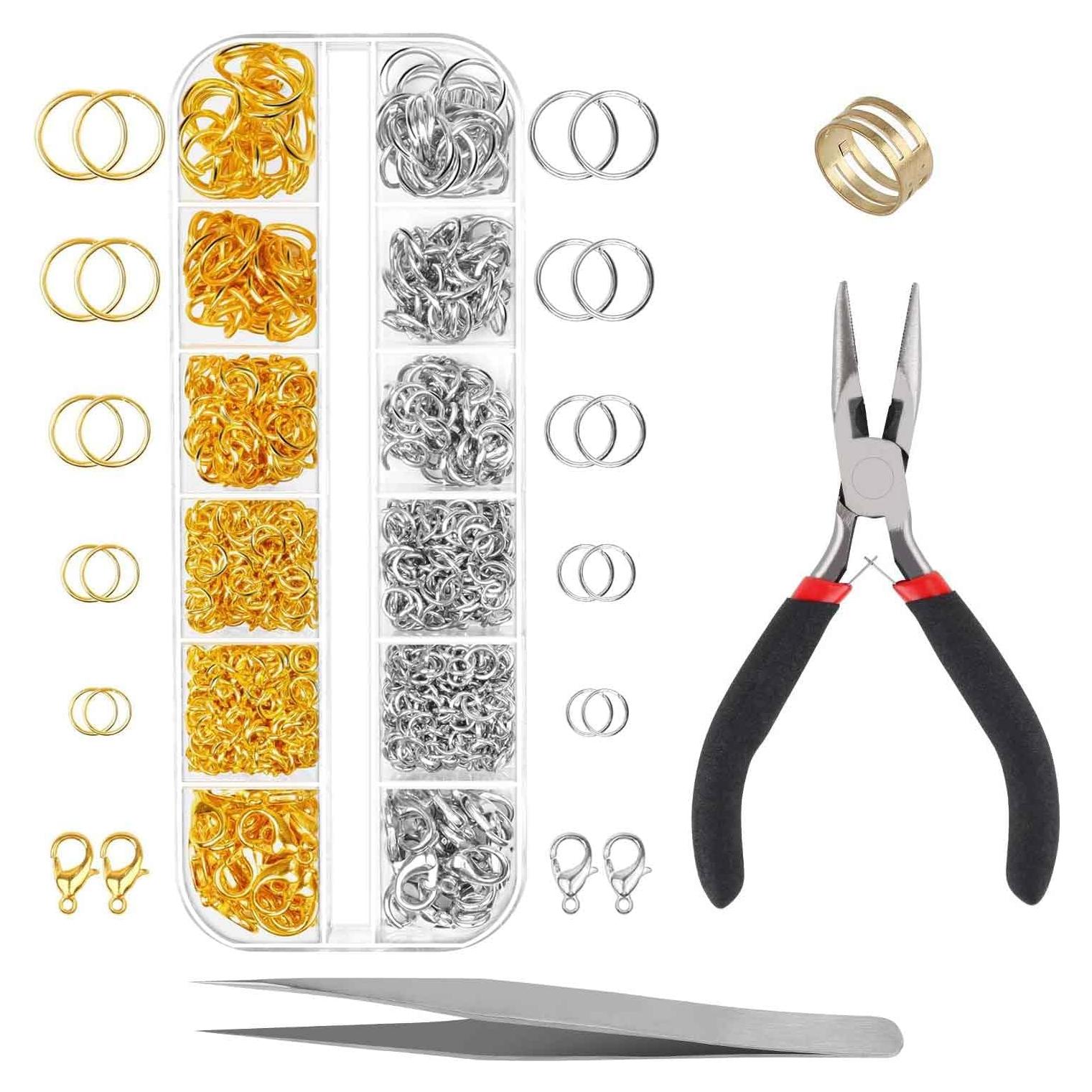 Kit 1200 Piezas Anillas Abiertas y Cierres Langosta Defabee