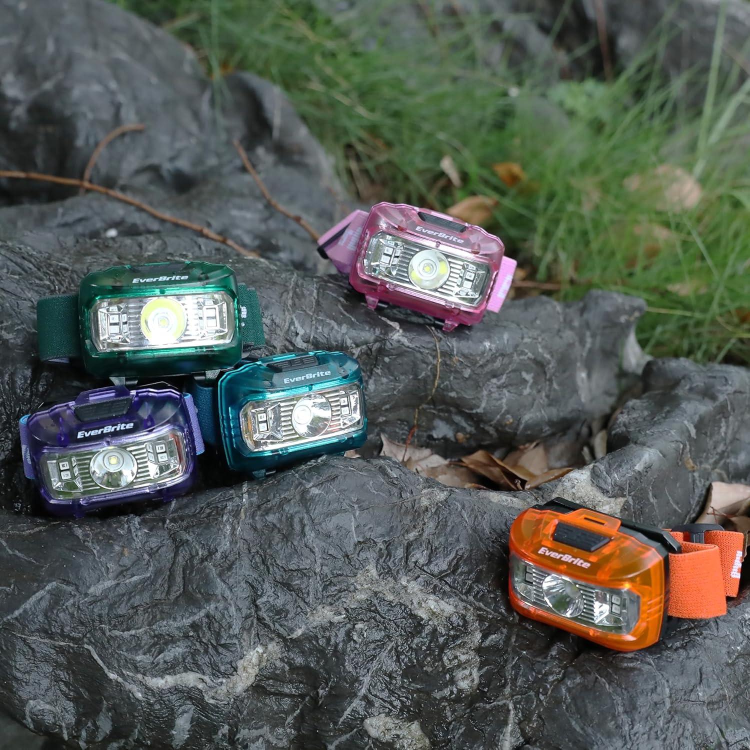 Linterna Frontal EverBrite 5 Modos Multicolor para Niños y Adultos