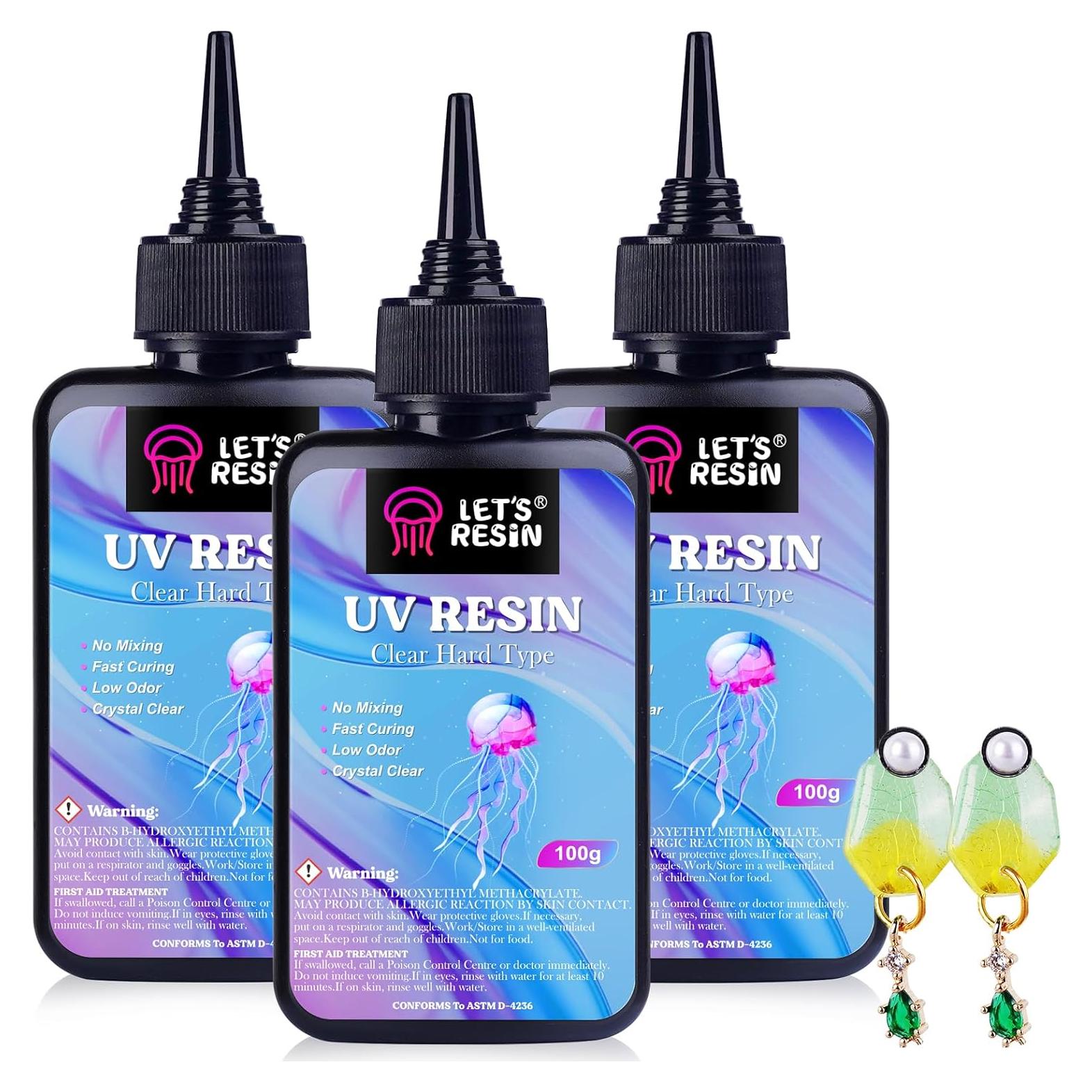 Resina UV LET'S RESIN 300g Transparente Baja Viscosidad