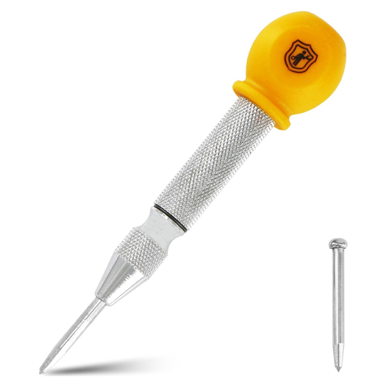 Martillo Automático MulWark 12.7 cm Acero con Resorte y Punta Reemplazable