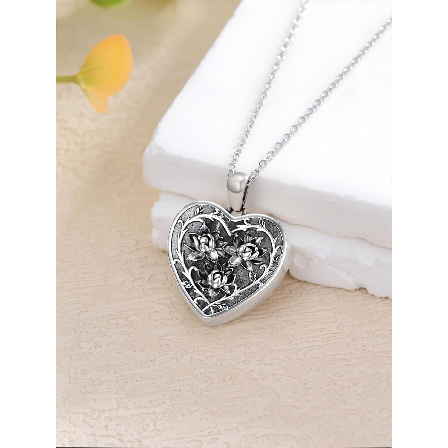 Collar de Urna para Cenizas Dorunmo 925 Plata Esterlina 20mm