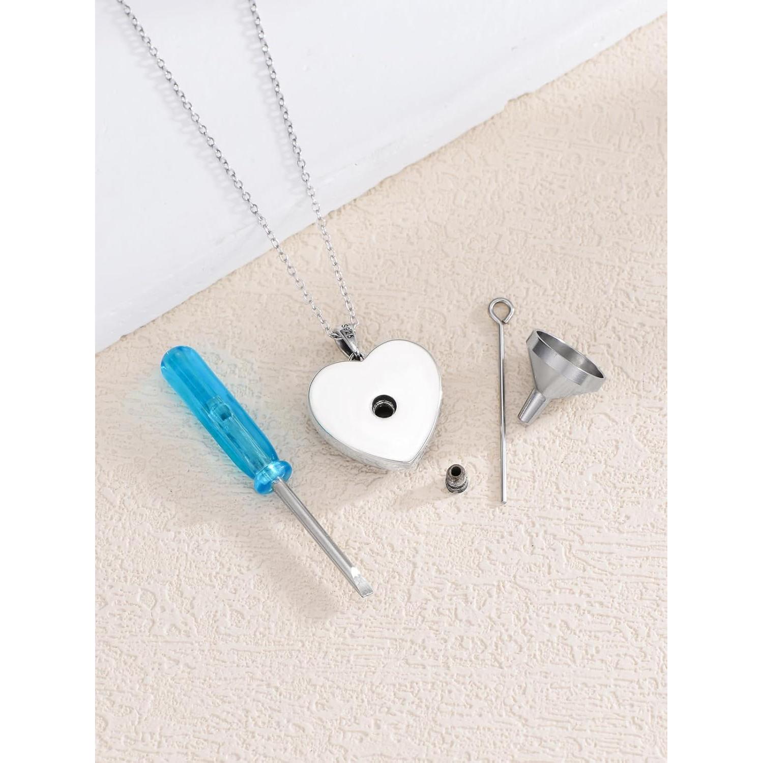 Collar de Urna para Cenizas Dorunmo 925 Plata Esterlina 20mm