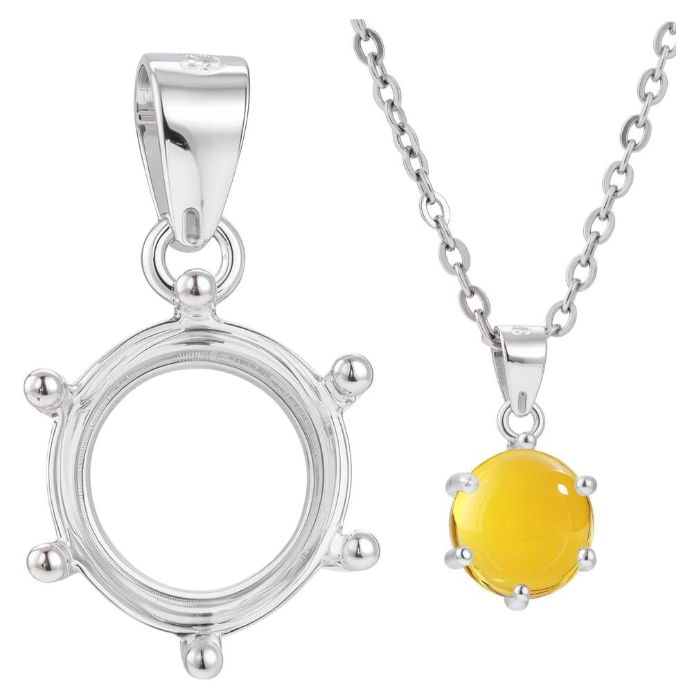 Colgante Redondo de Plata Esterlina 925 BENECREAT 12x9x5mm