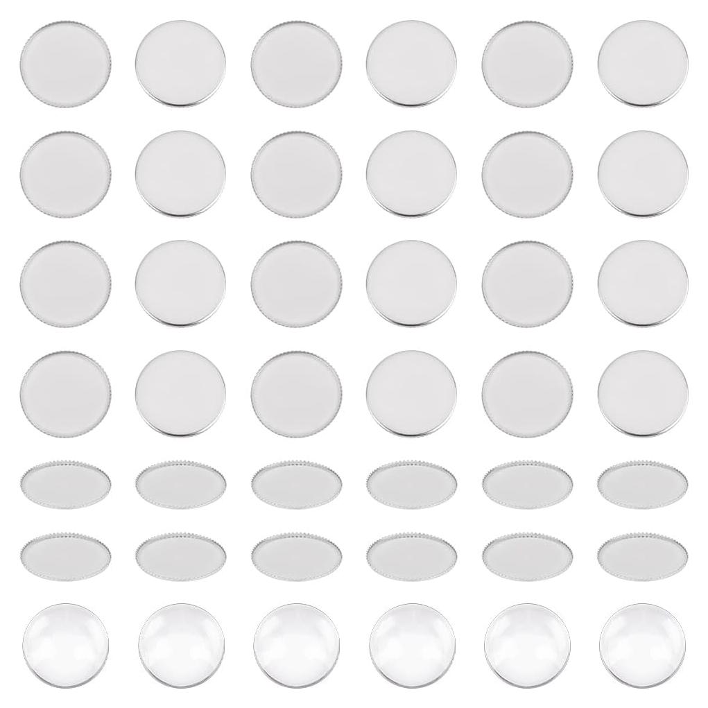 30 Juegos de Copas de Bezel UNICRAFTALE 25mm Acero Inoxidable