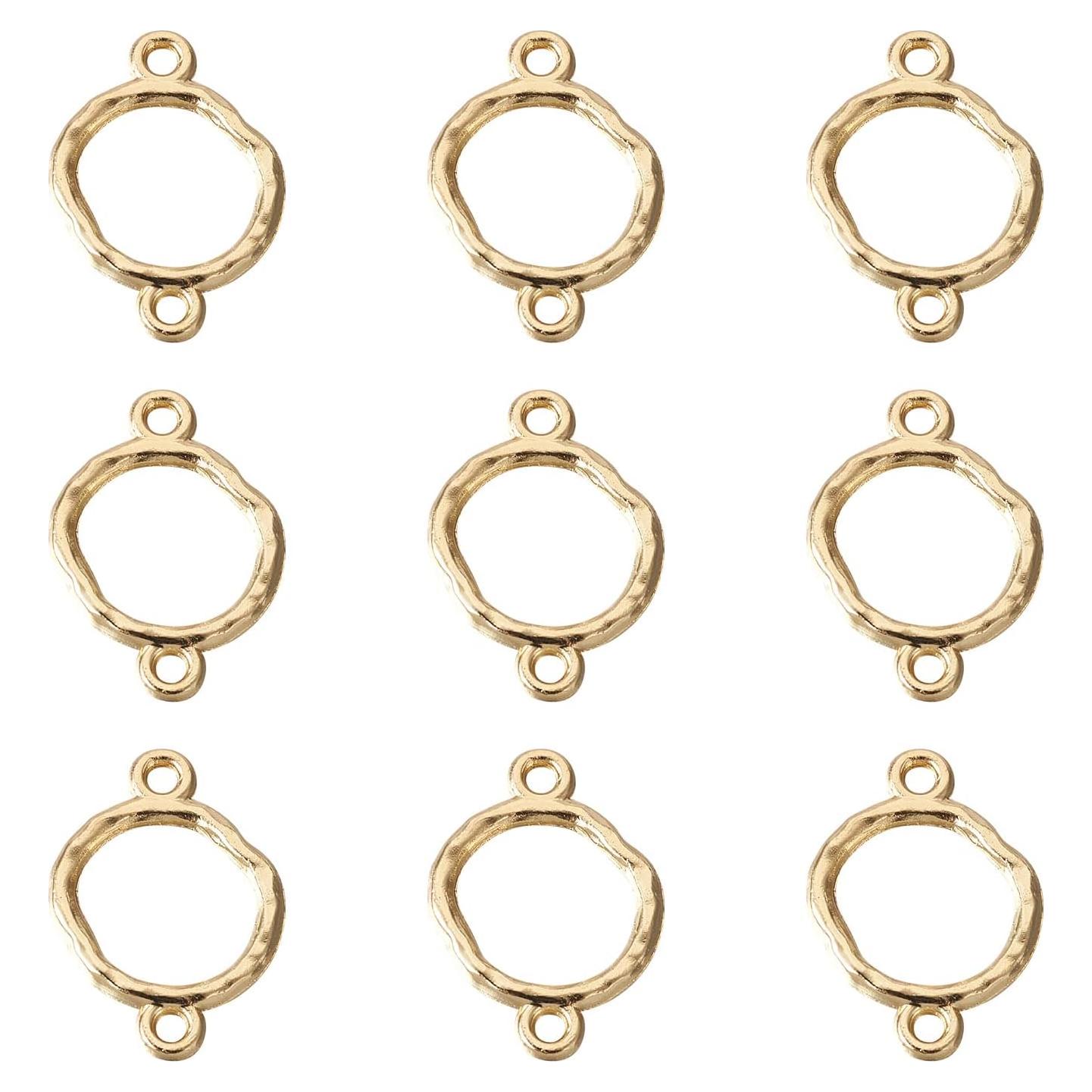 20 Conectores Redondos de Aleación Fashewelry para Joyería