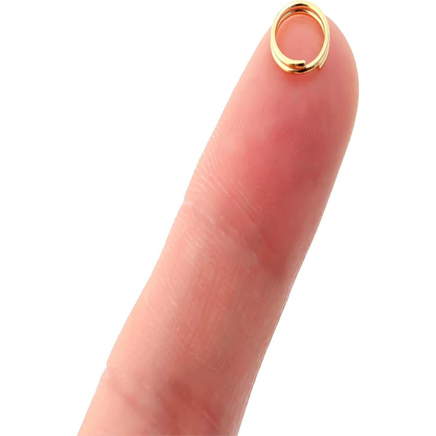 700 Anillos de Salto Doble Chuyau 6mm Oro Acero Inoxidable