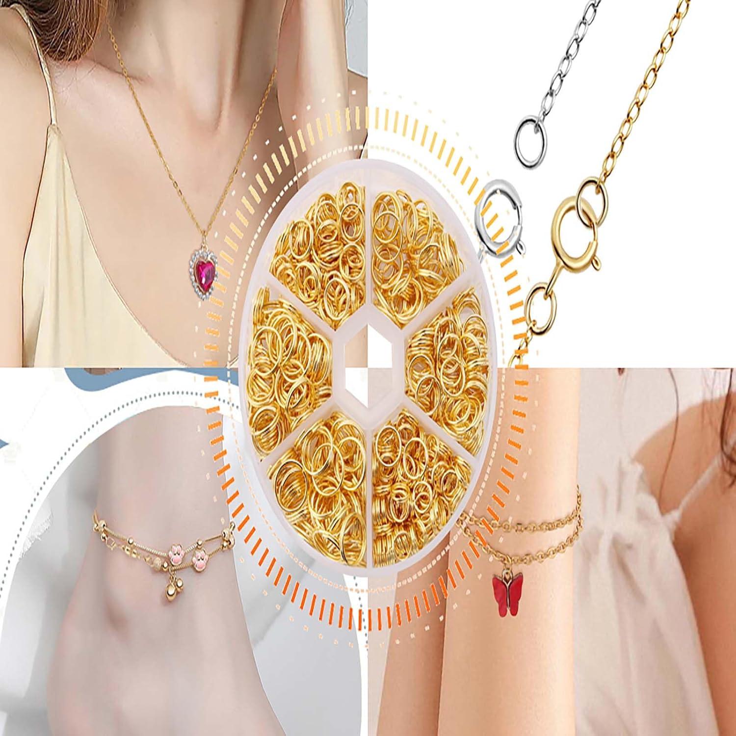 700 Anillos de Salto Doble Chuyau 6mm Oro Acero Inoxidable