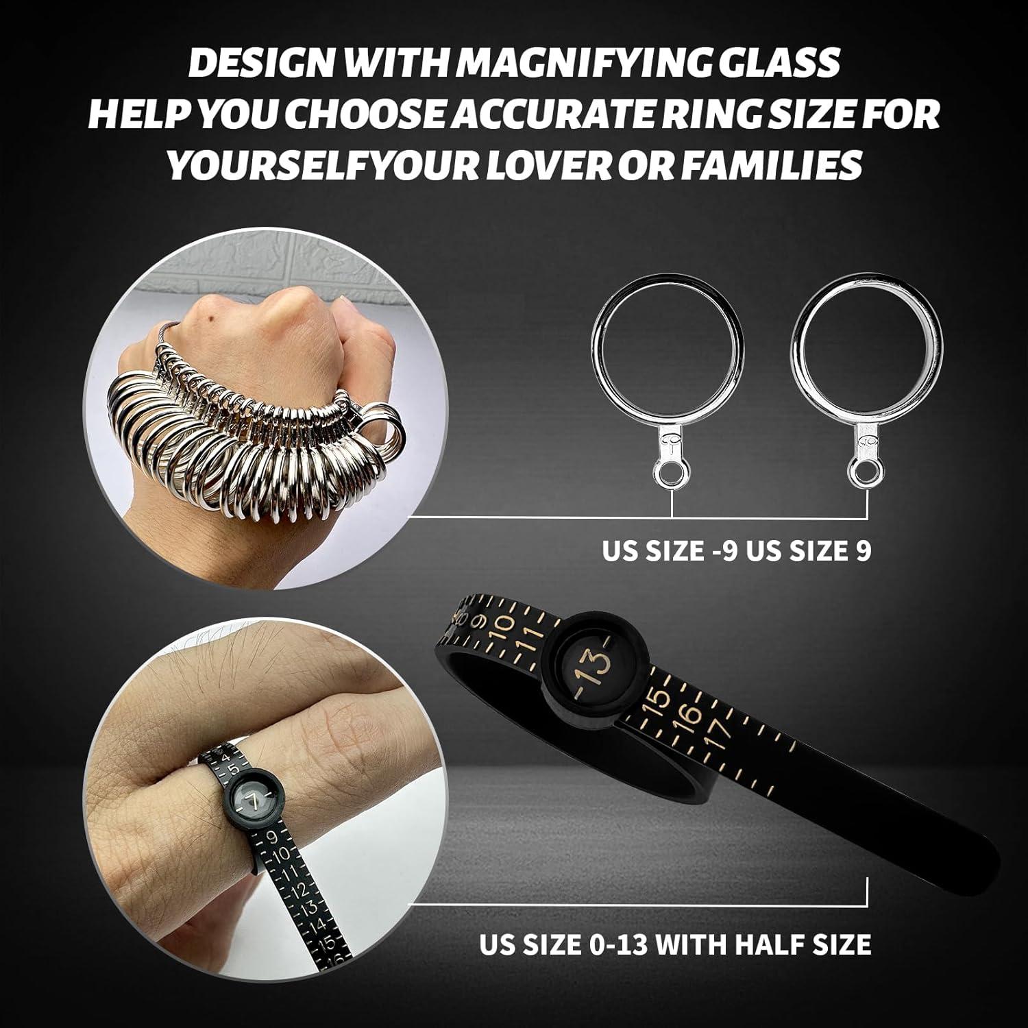 Kit de Medición de Tamaño de Anillo BDYAQ con Mandril y Martillo