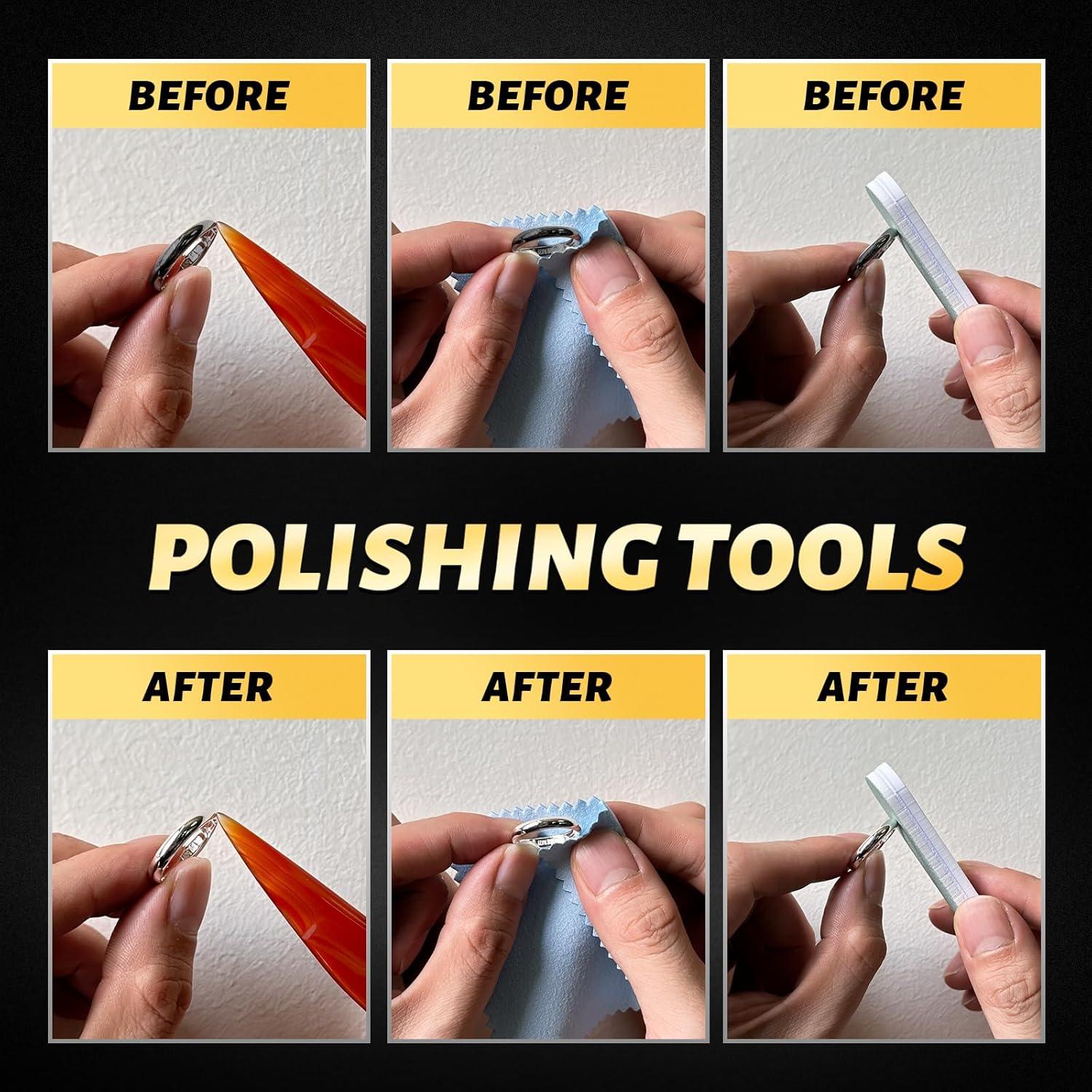 Kit de Medición de Tamaño de Anillo BDYAQ con Mandril y Martillo