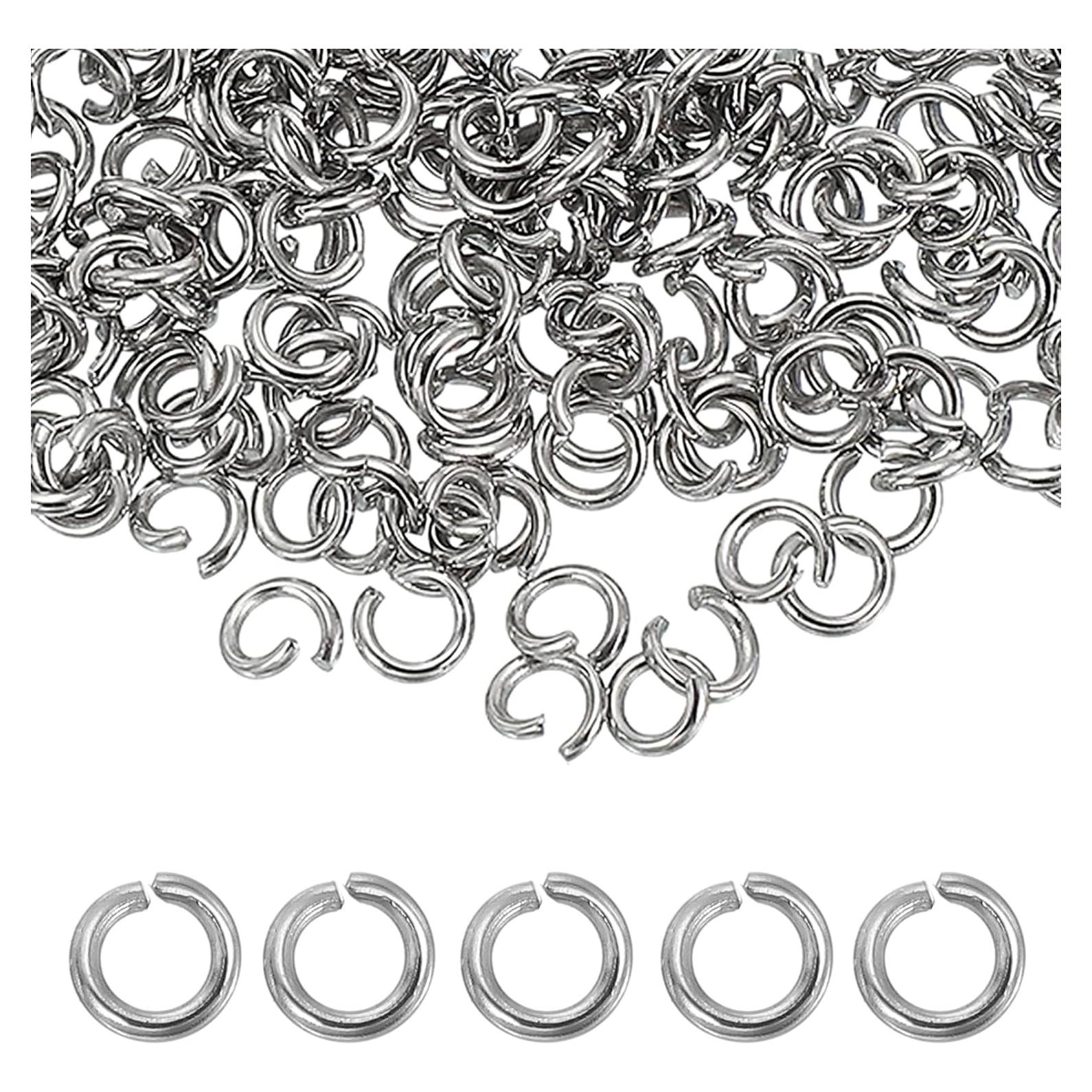 Anillas Abiertas de Acero Inoxidable uxcell 250pcs 5mm