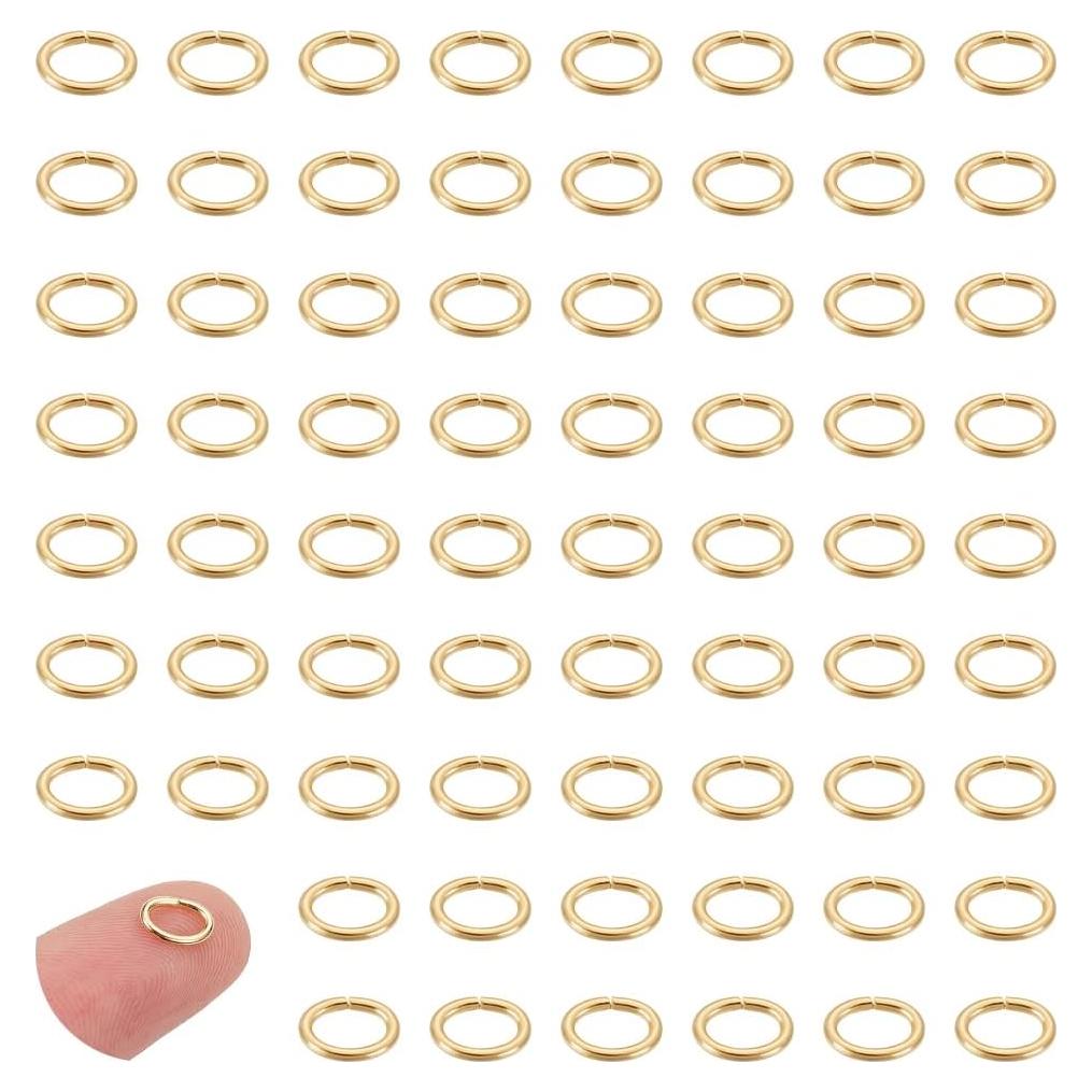 Anillos de Salto Abiertos UNICRAFTALE 200 Pcs 5mm Dorados