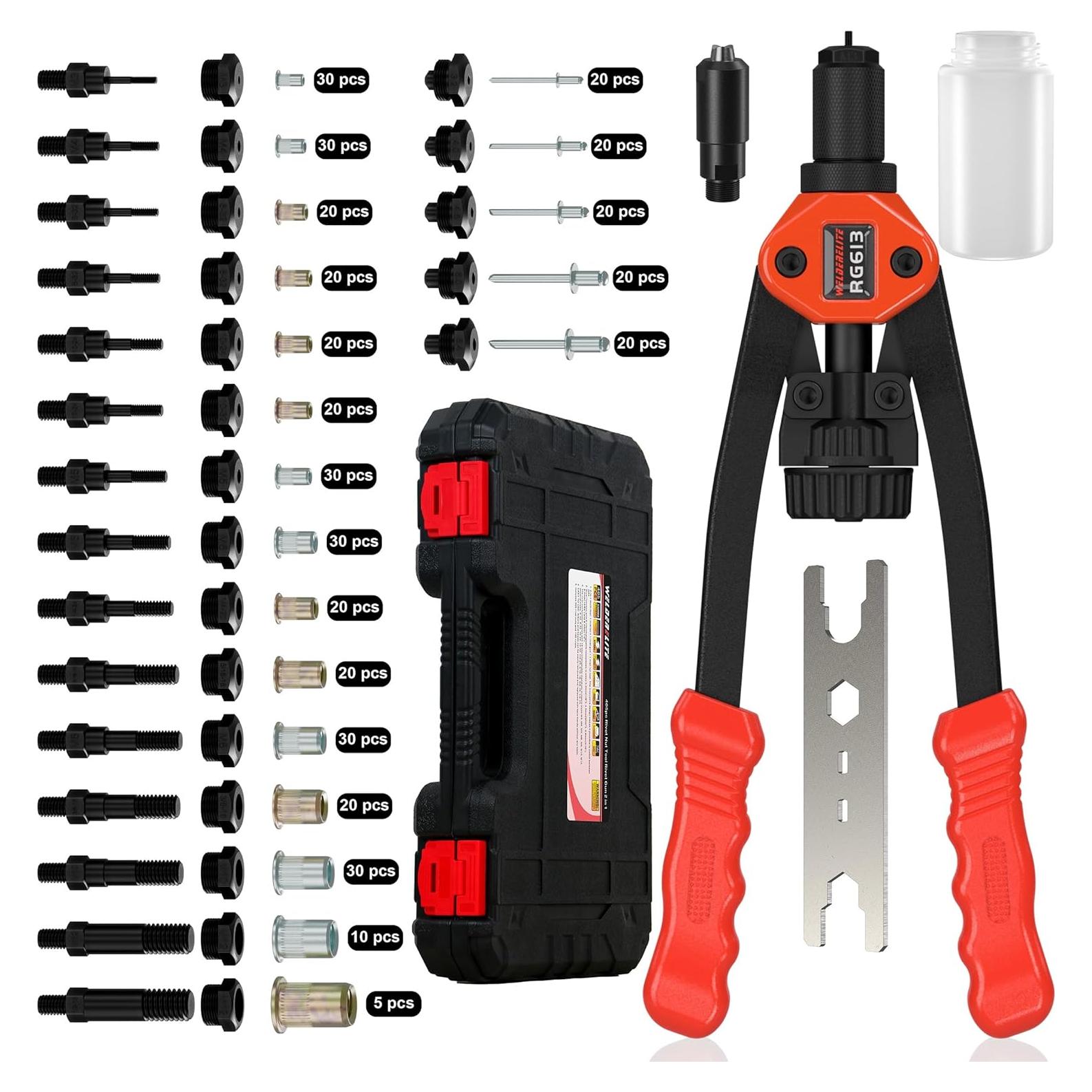 Kit de Herramienta de Remache Doble Función WelderElite RG-613