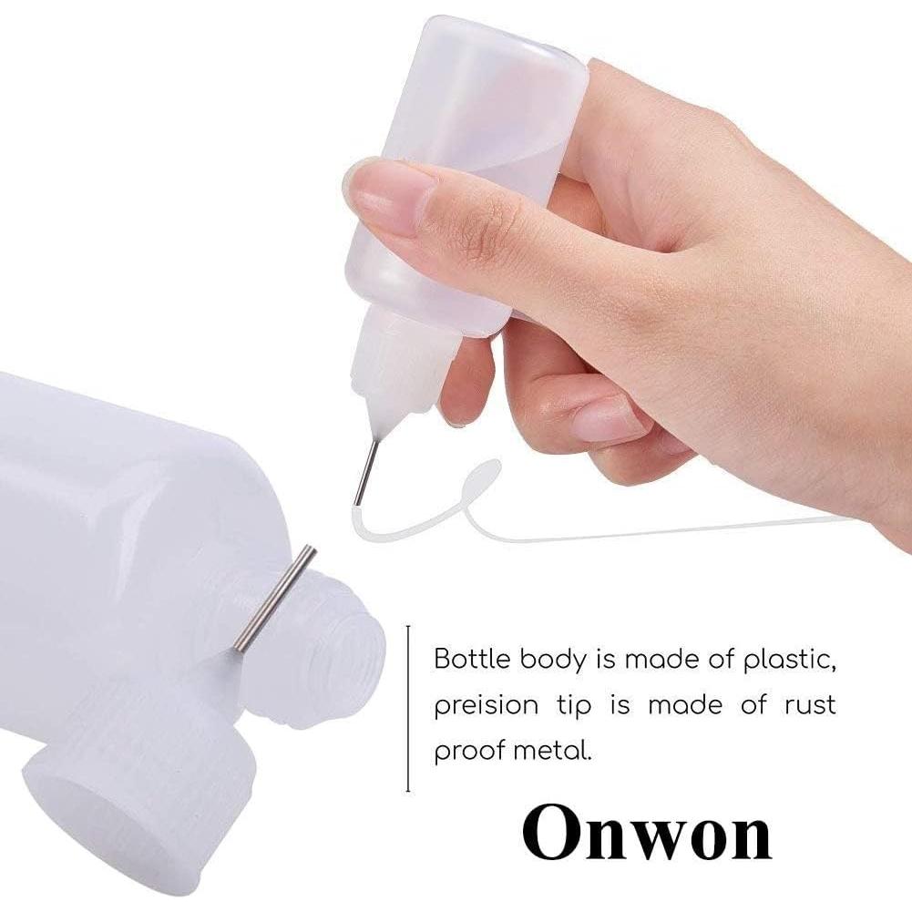 Onwon 10 Botellas Aplicadoras de Pegamento 30 ml Punta Fina