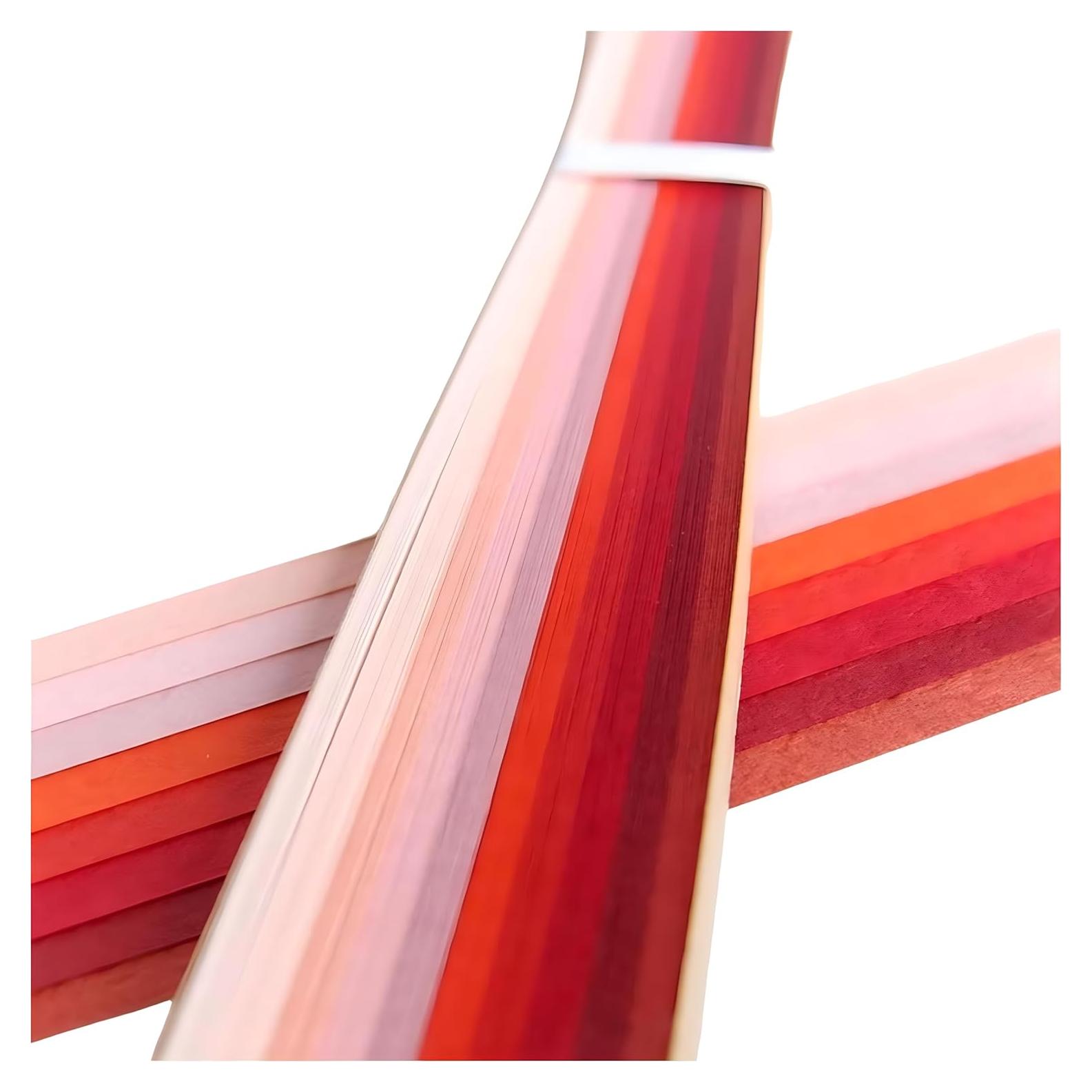 Tiras de Papel Quilling DoingDo 5mm Rojo Pastel 90pcs