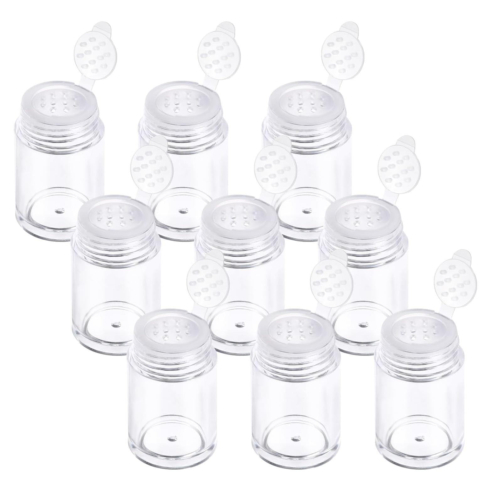 9 Botellas de Plástico Transparente 10ml InnoHHustle para Polvo