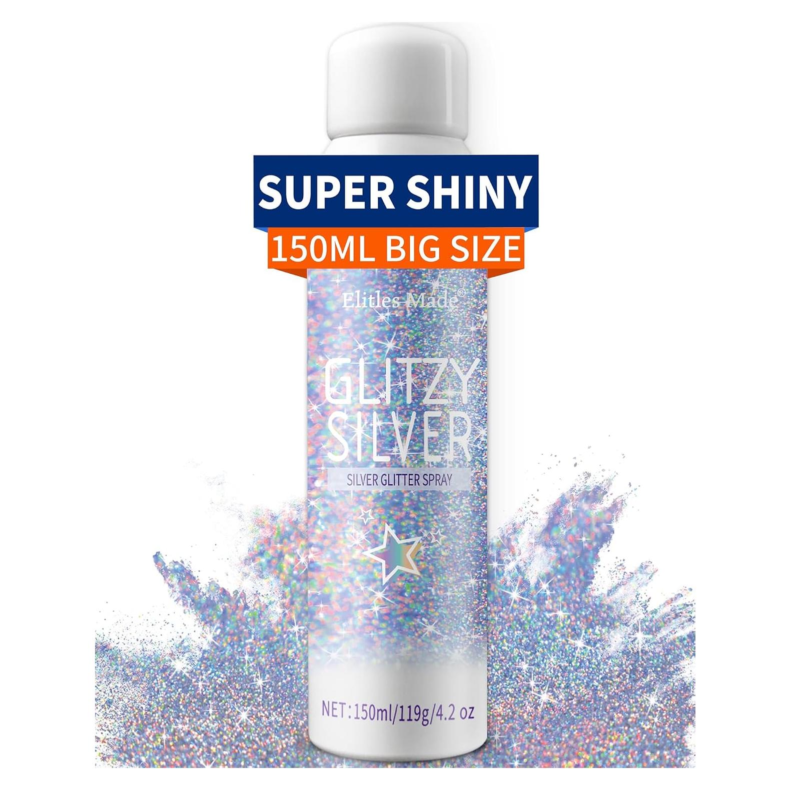 Spray Brillante Holográfico Plateado Elitles Made 150ML