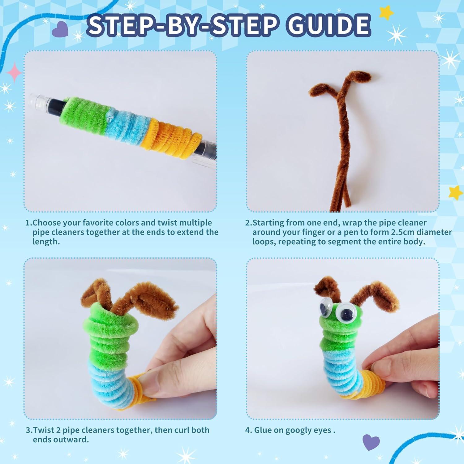 1200 Limpiapipas Chenille QY - 24 Colores Brillantes 30.48 cm